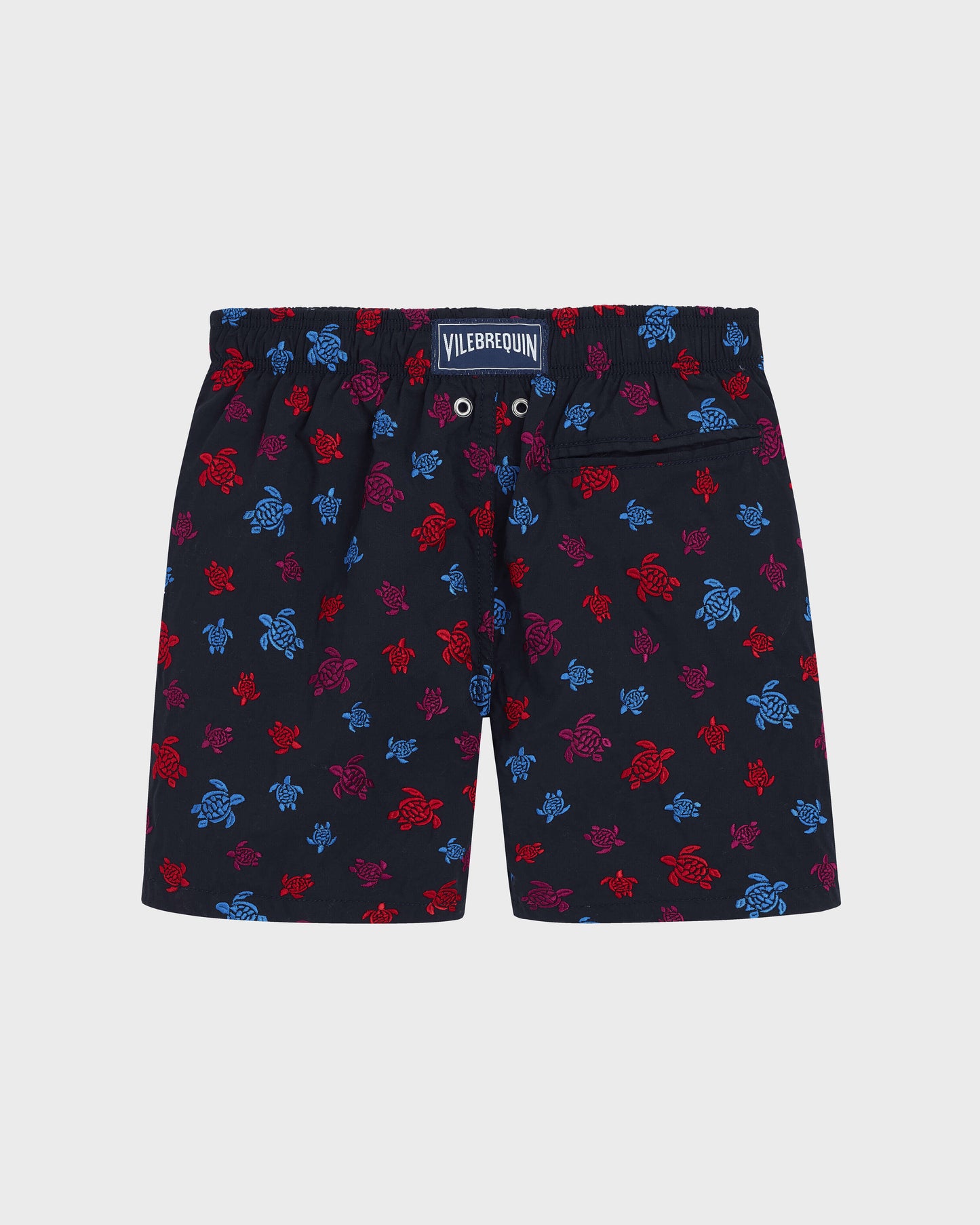 Vilebrequin Boys Boys Embroidered Swim Shorts Ronde des Tortues - Blue Navy