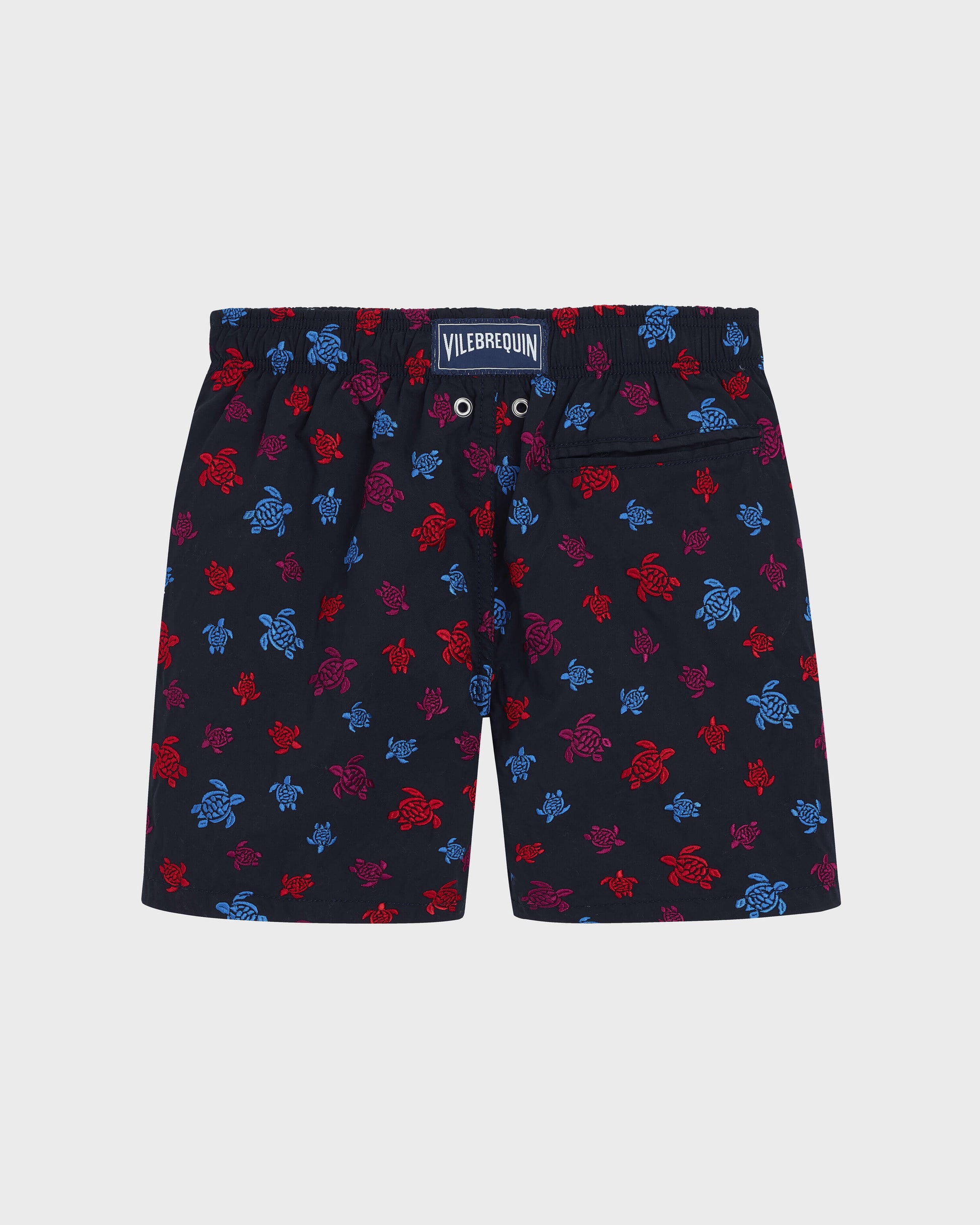 Vilebrequin Boys Boys Embroidered Swim Shorts Ronde des Tortues - Blue Navy