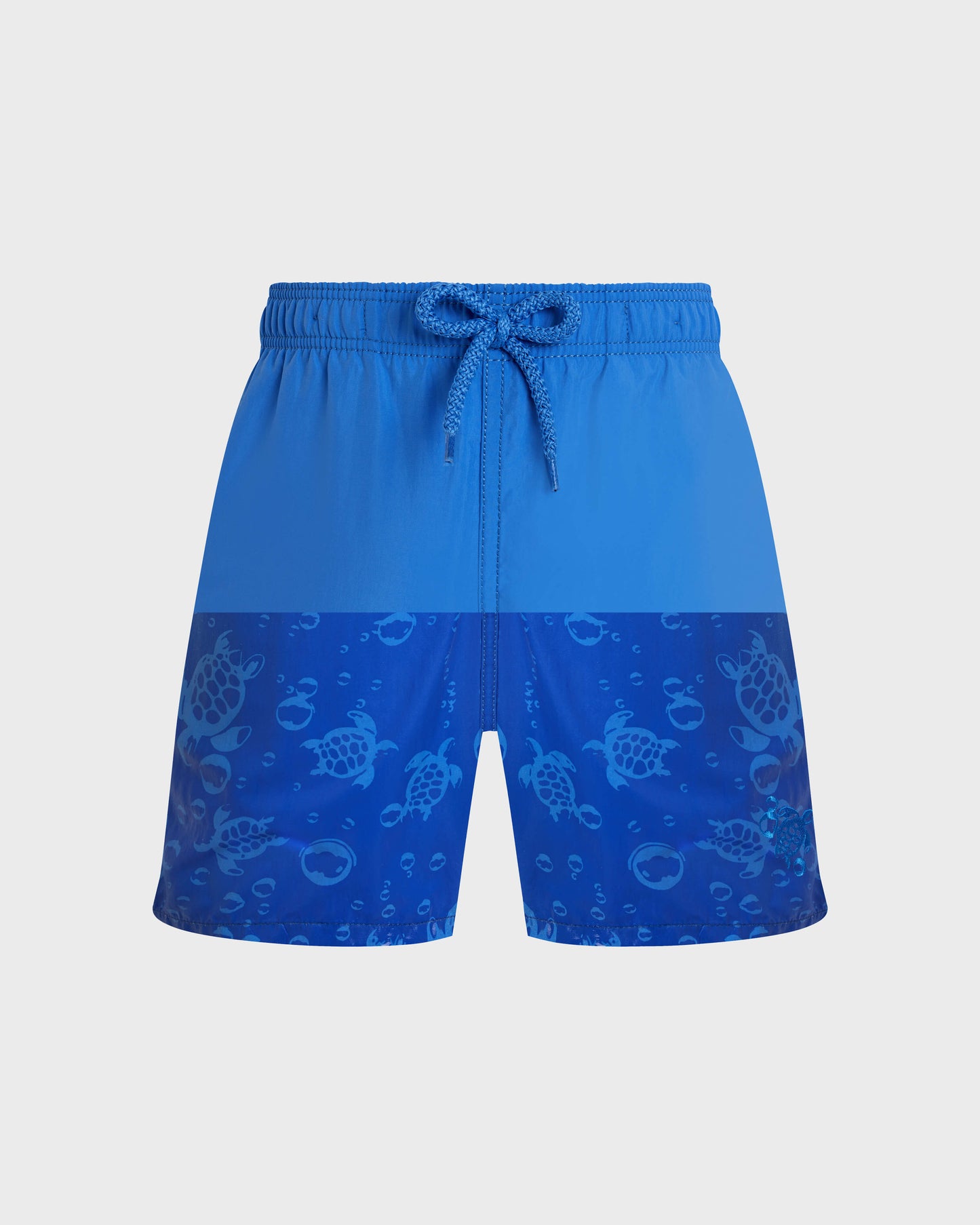 Vilebrequin Boys Boys Swim Trunks Water-reactive Bubble Turtles 3D - Blue Earthenware