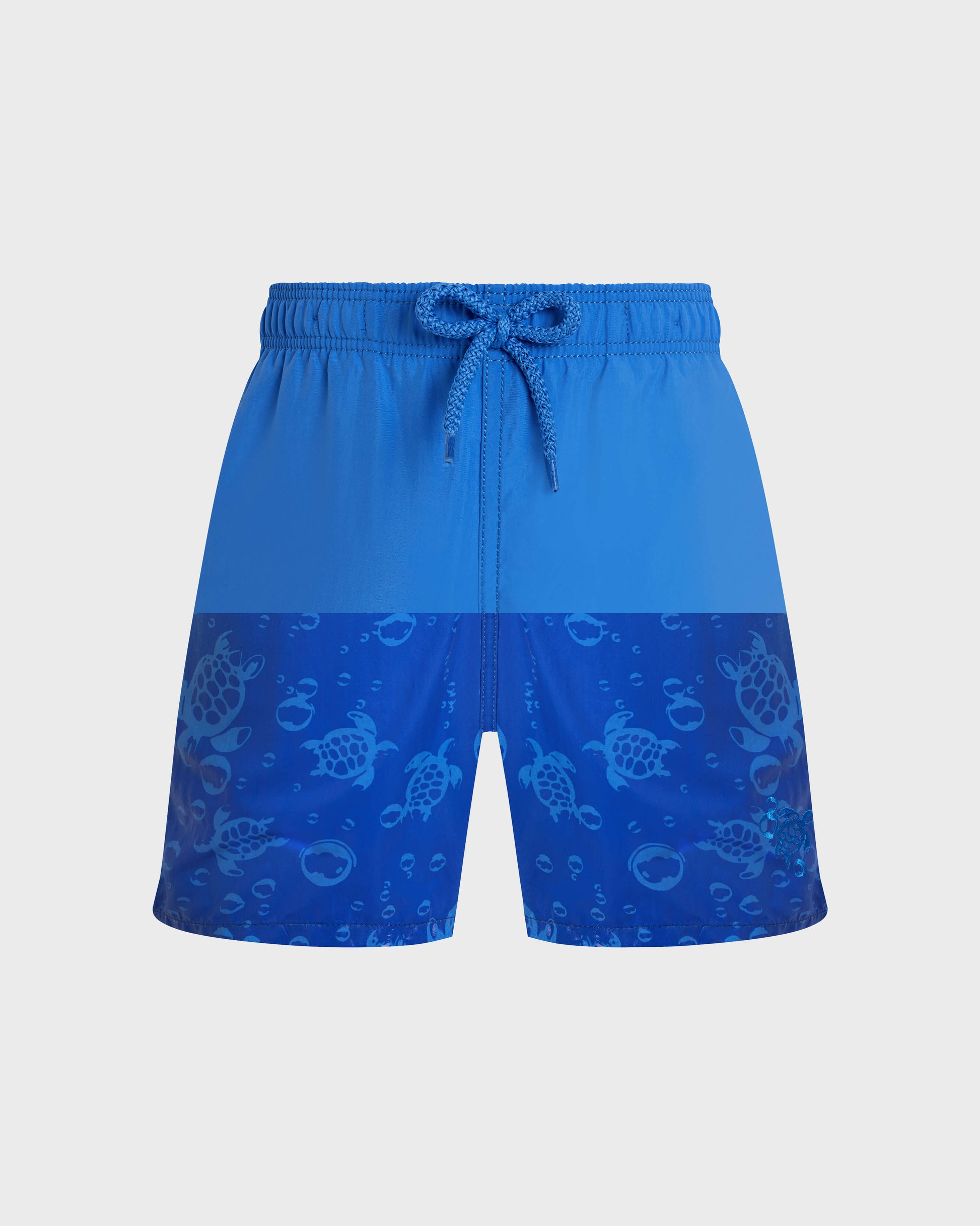 Vilebrequin Boys Boys Swim Trunks Water-reactive Bubble Turtles 3D - Blue Earthenware