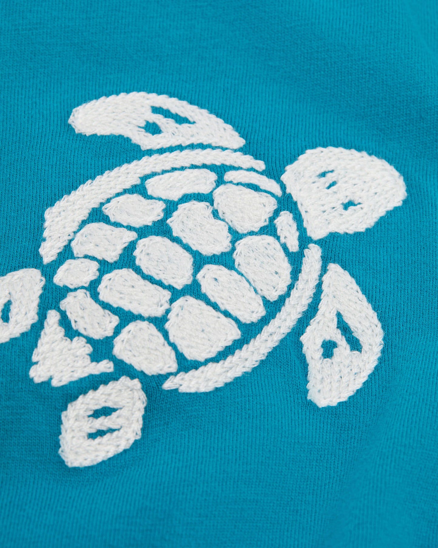 Vilebrequin Boys Boys Organic Cotton T-shirt Embroidered Turtle - Blue Coin coin