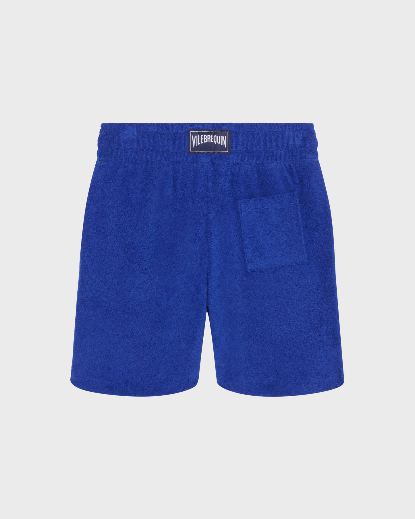 Vilebrequin Boys Boys Terry Bermuda Shorts Embroidered Turtle - Blue Marrakech
