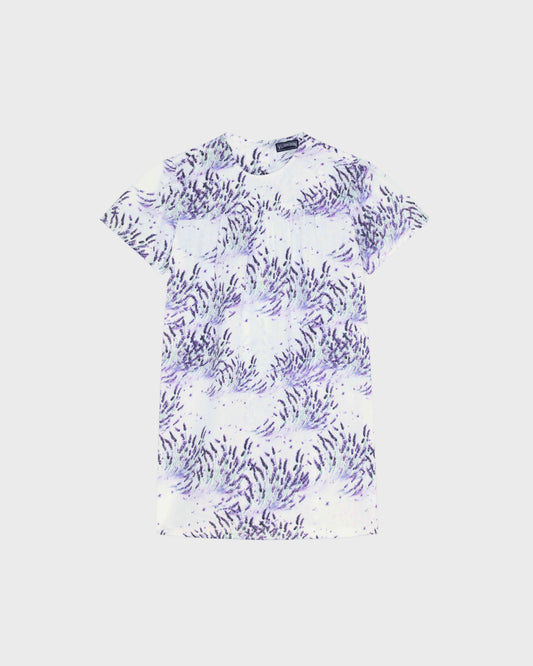 Vilebrequin Girls Girls Linen Dress Lavender - White