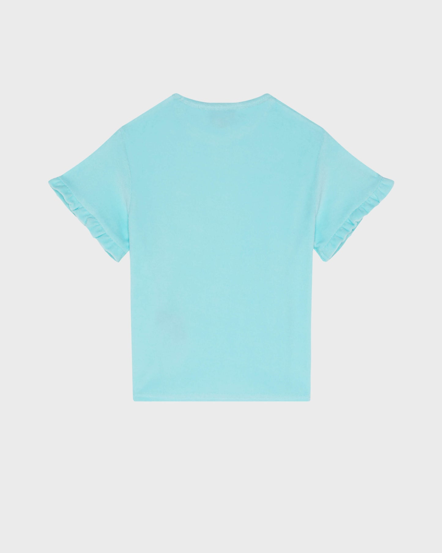 Vilebrequin Girls Girls Terry T-shirt Embroidered Turtle - Blue Oxygene