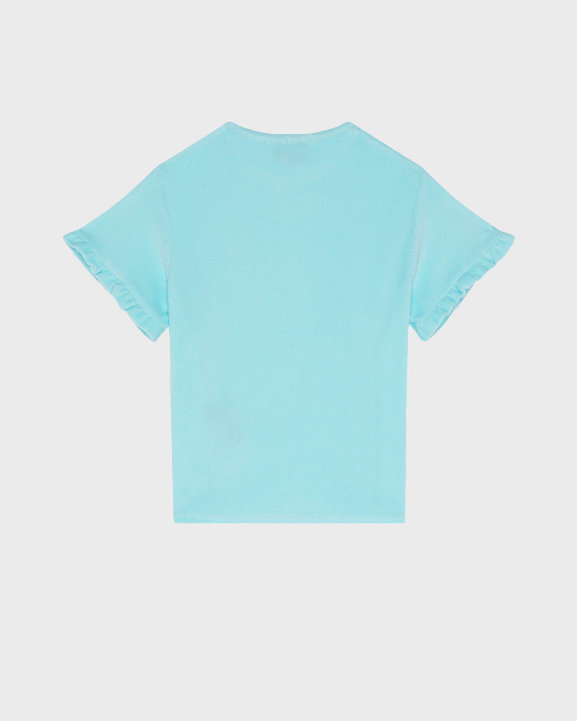 Vilebrequin Girls Girls Terry T-shirt Embroidered Turtle - Blue Oxygene