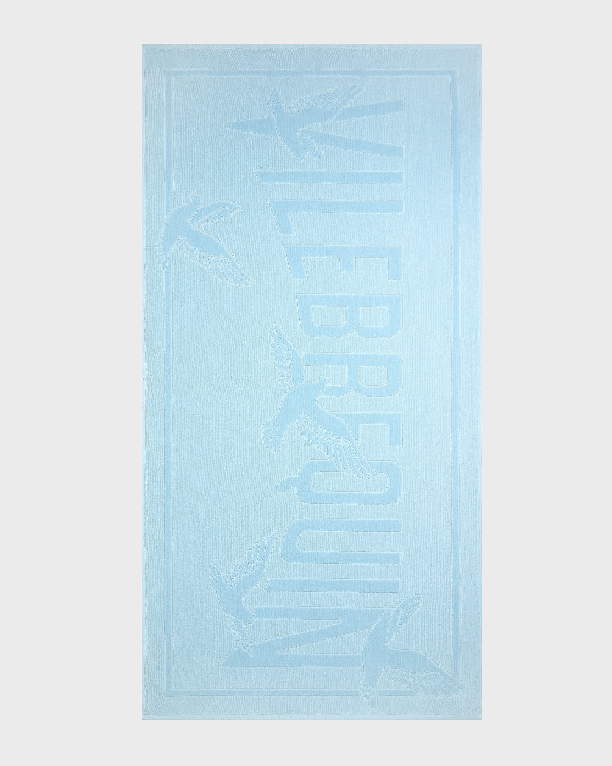 Vilebrequin Accessories Organic Cotton Beach Towel Doves - VBQ x 3.PARADIS - Frosted blue