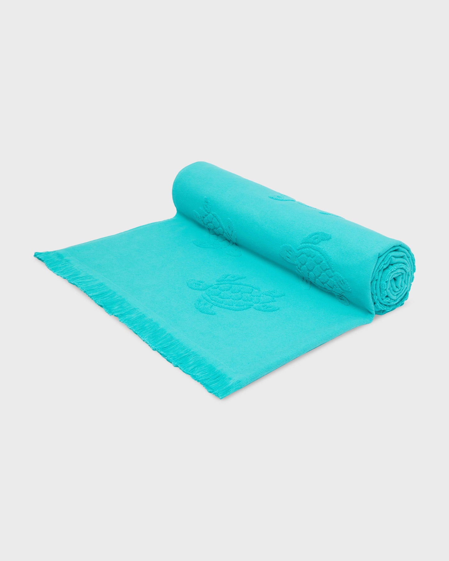 Vilebrequin Accessories Beach Fouta in Organic Cotton Turtles Jacquard | Beach Towel Vilebrequin STHU1201
