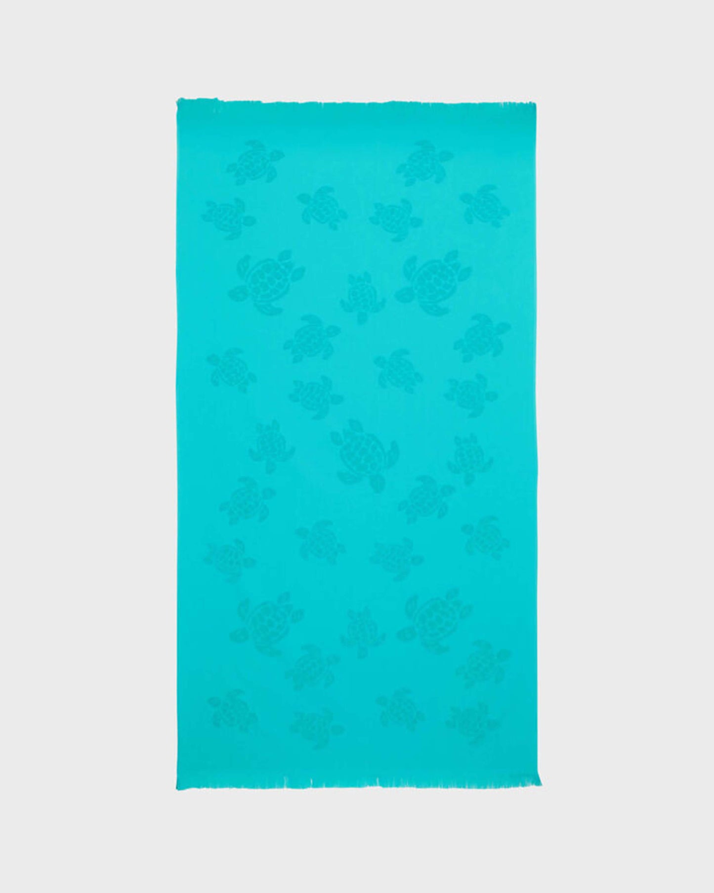 Vilebrequin Accessories Beach Fouta in Organic Cotton Turtles Jacquard | Beach Towel Vilebrequin STHU1201