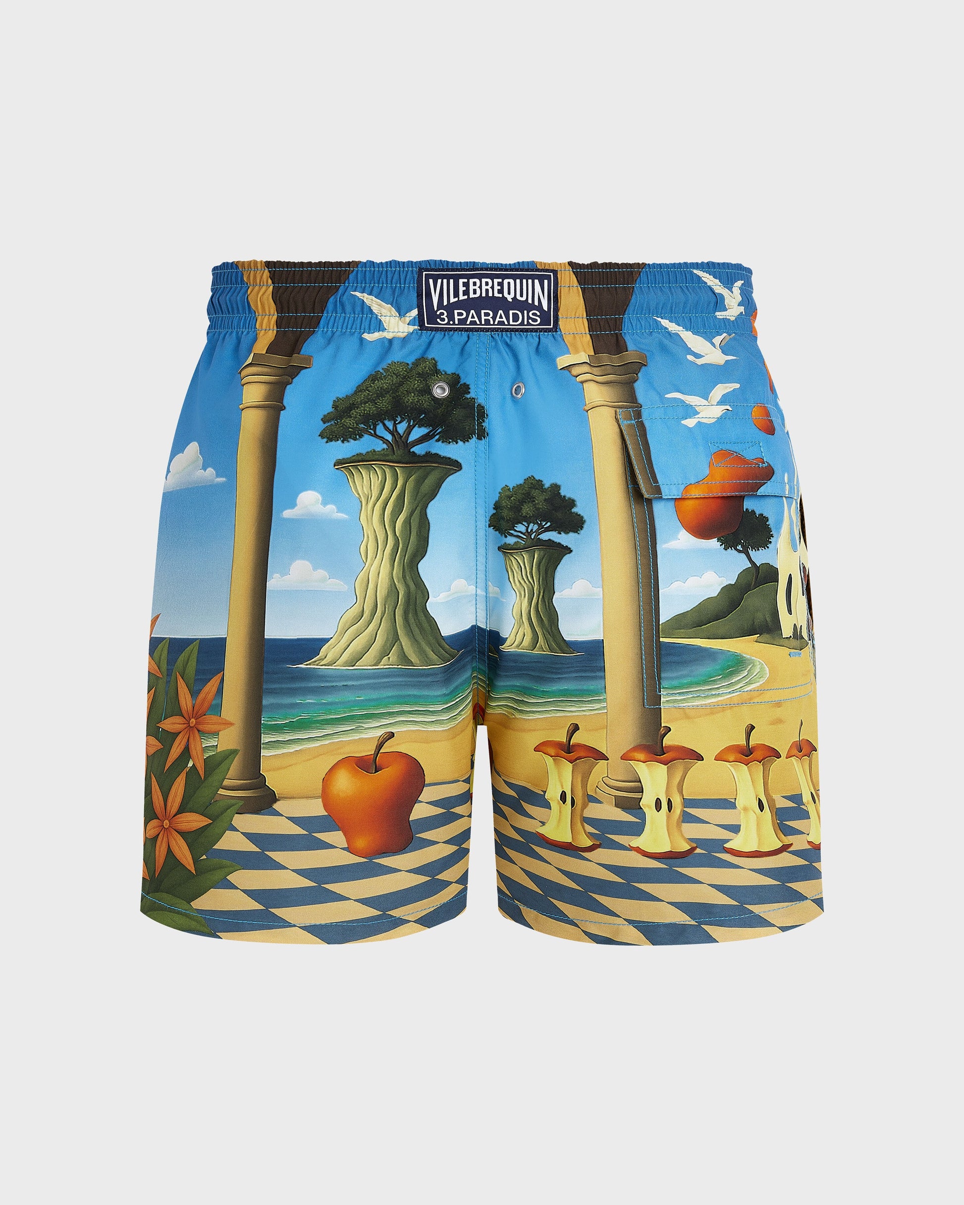 Vilebrequin Men Swim Trunks Eden - VBQ x 3.PARADIS - Blue Santorini
