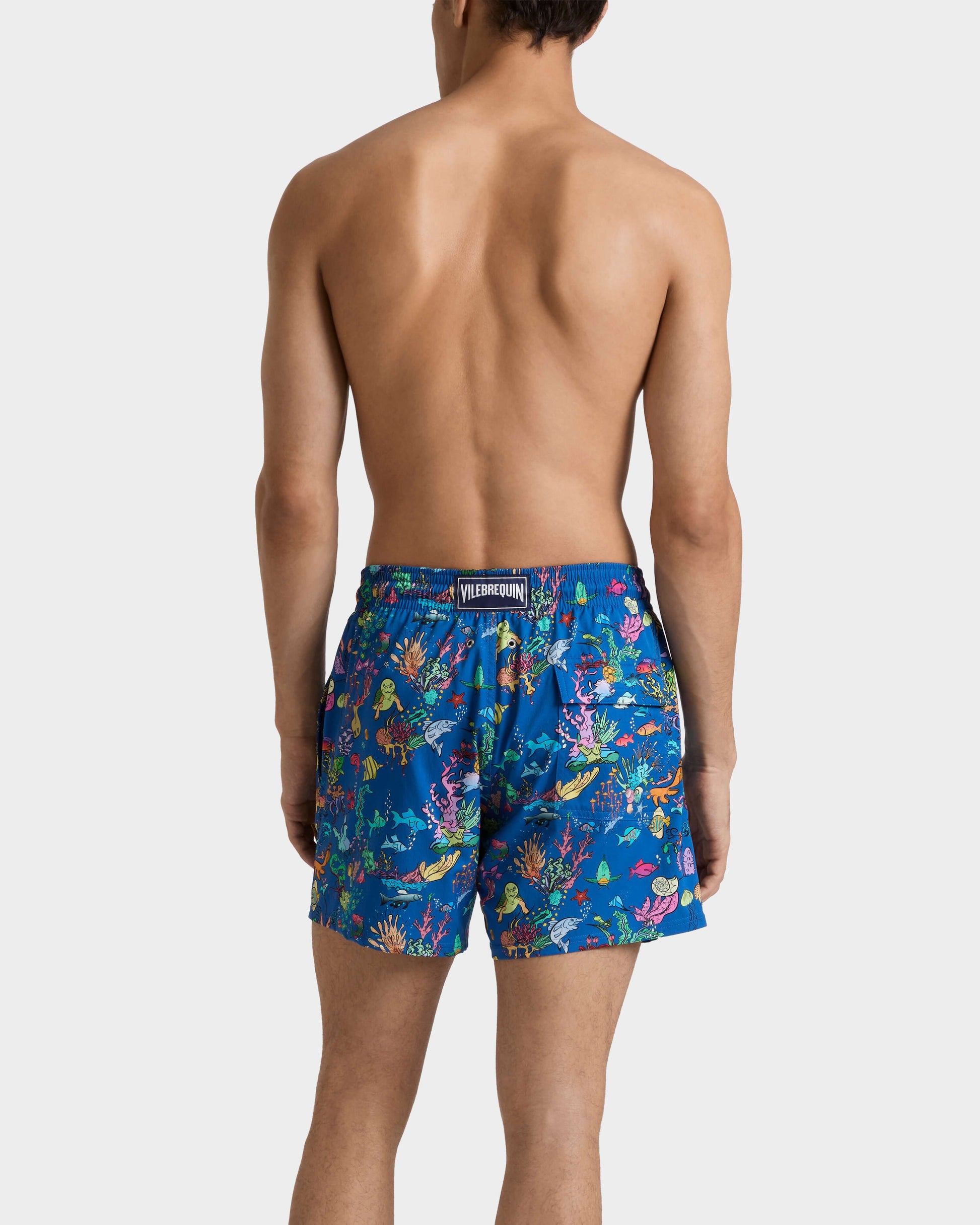 Vilebrequin Men Stretch Short Swim Trunks Aquarium - Blue Palace