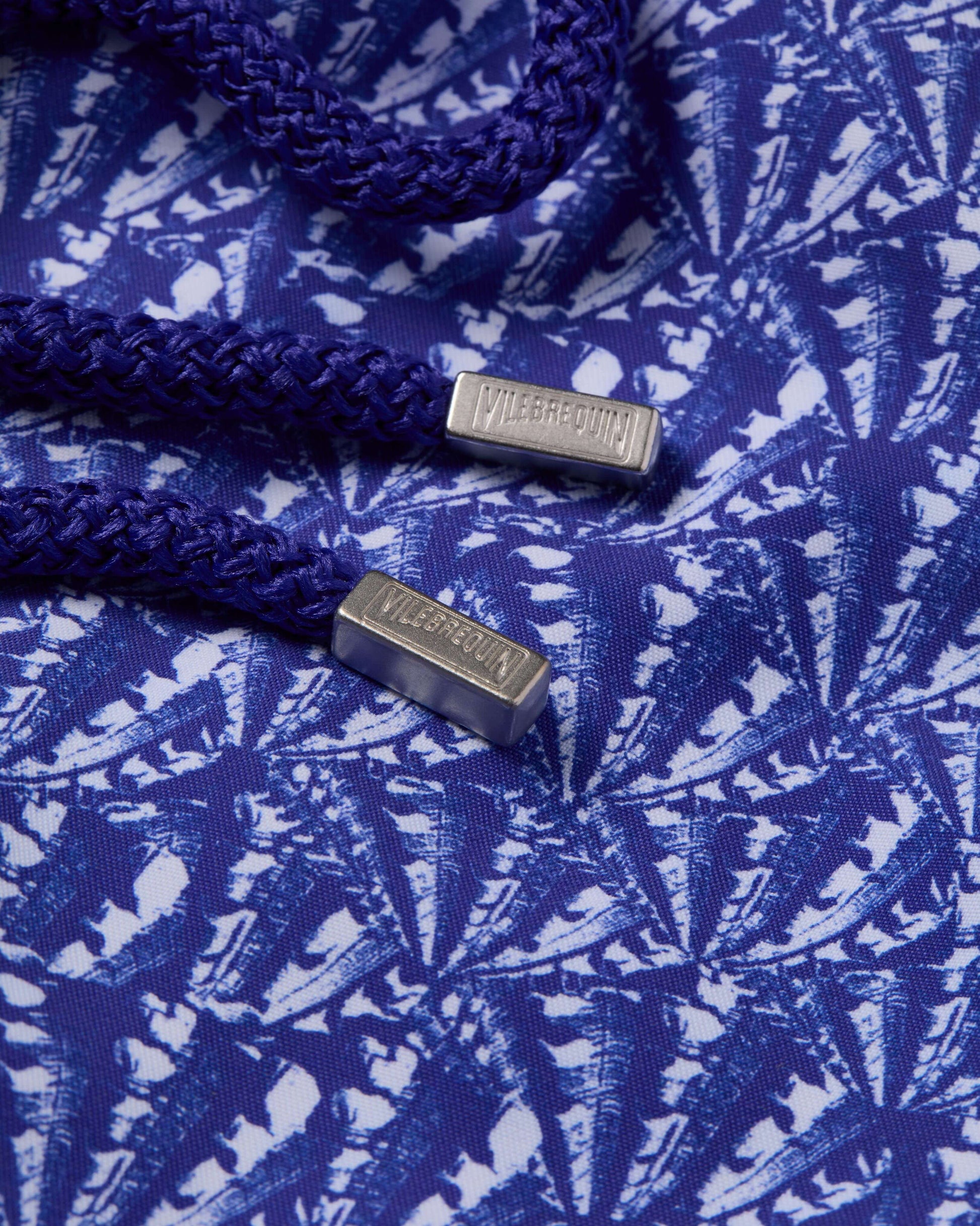 Vilebrequin Men Bicolor Swim Trunks Graphic Shells - Blue Versailles