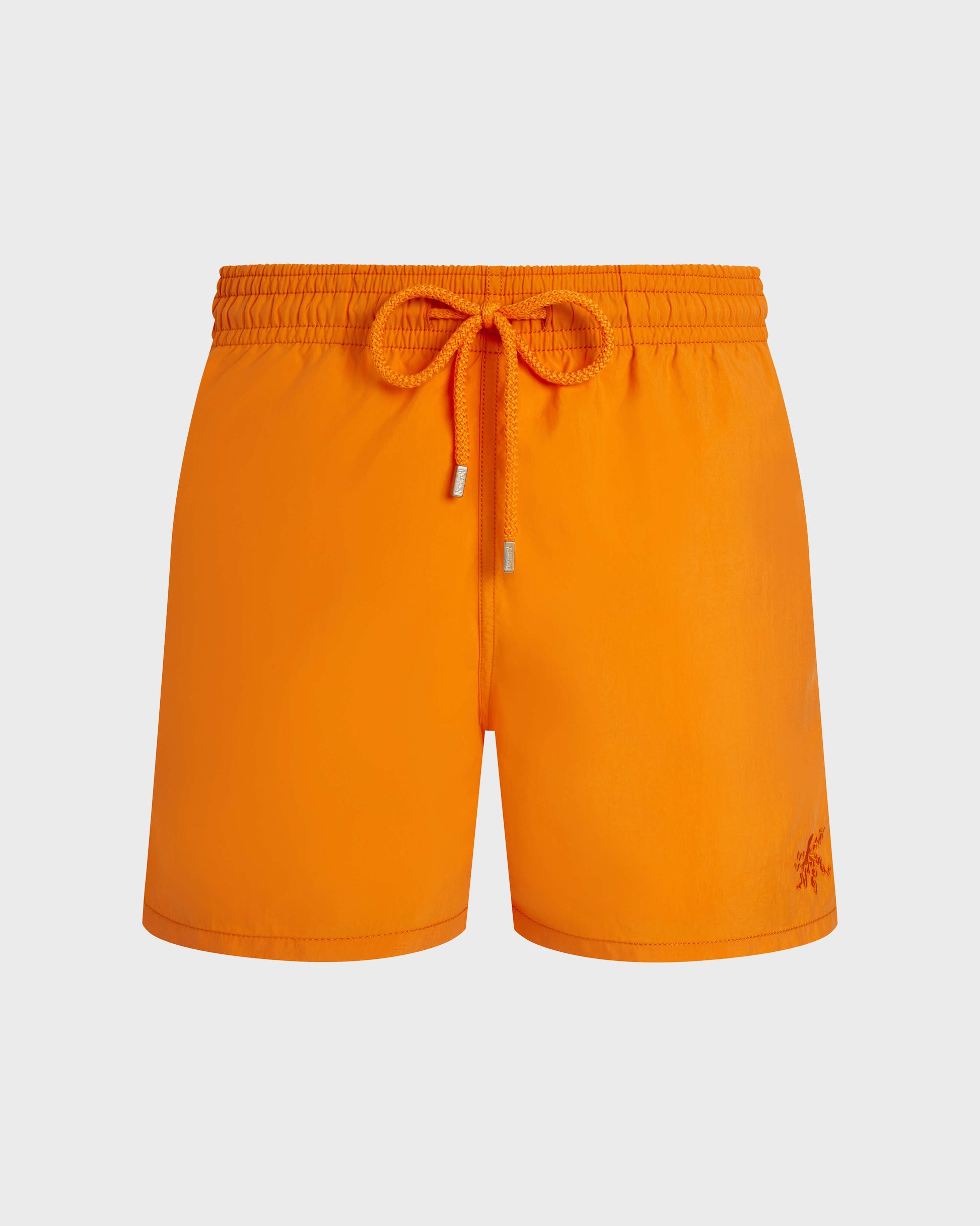 Vilebrequin Men Swim Trunks Water-reactive Octopus in Stripes - Orange Vitamin