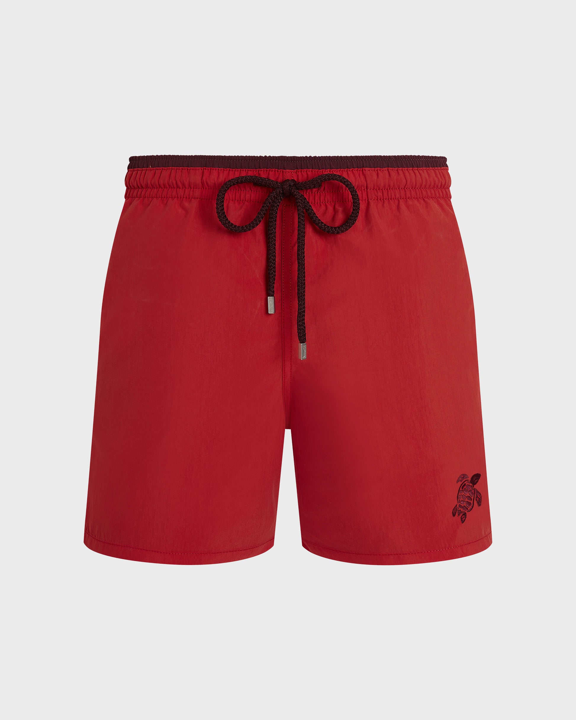 Vilebrequin Men Swim Shorts Solid Bicolore - Red Dalia Swimwear