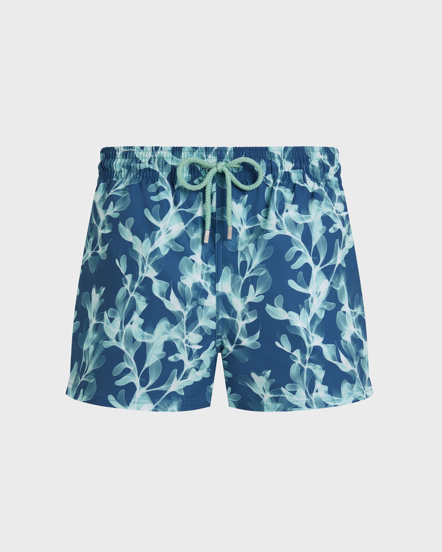 Vilebrequin Men Short Stretch Swim Trunks X-Ray Seaweed - Blue Coin coin