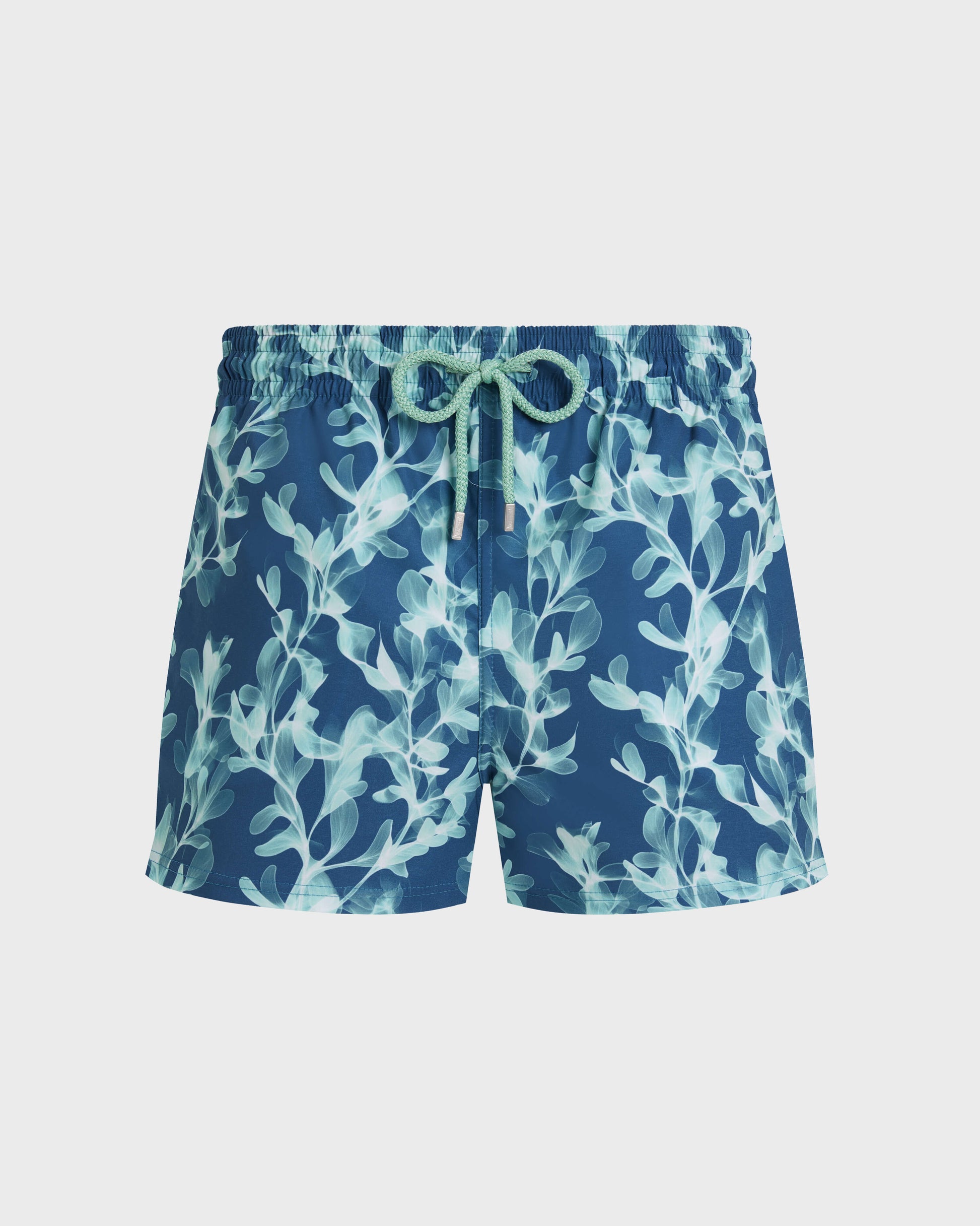 Vilebrequin Men Short Stretch Swim Trunks X-Ray Seaweed - Blue Coin coin