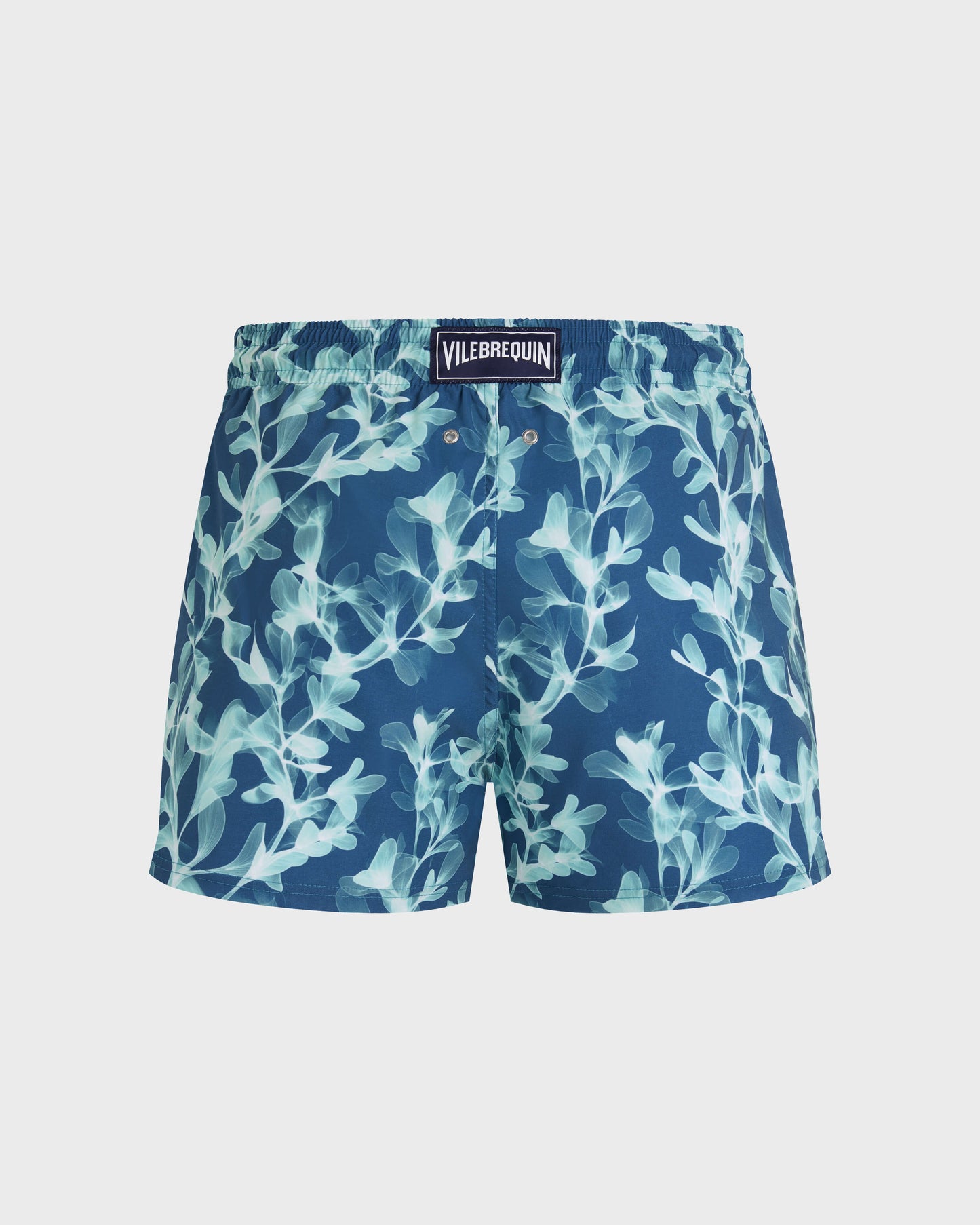 Vilebrequin Men Short Stretch Swim Trunks X-Ray Seaweed - Blue Coin coin