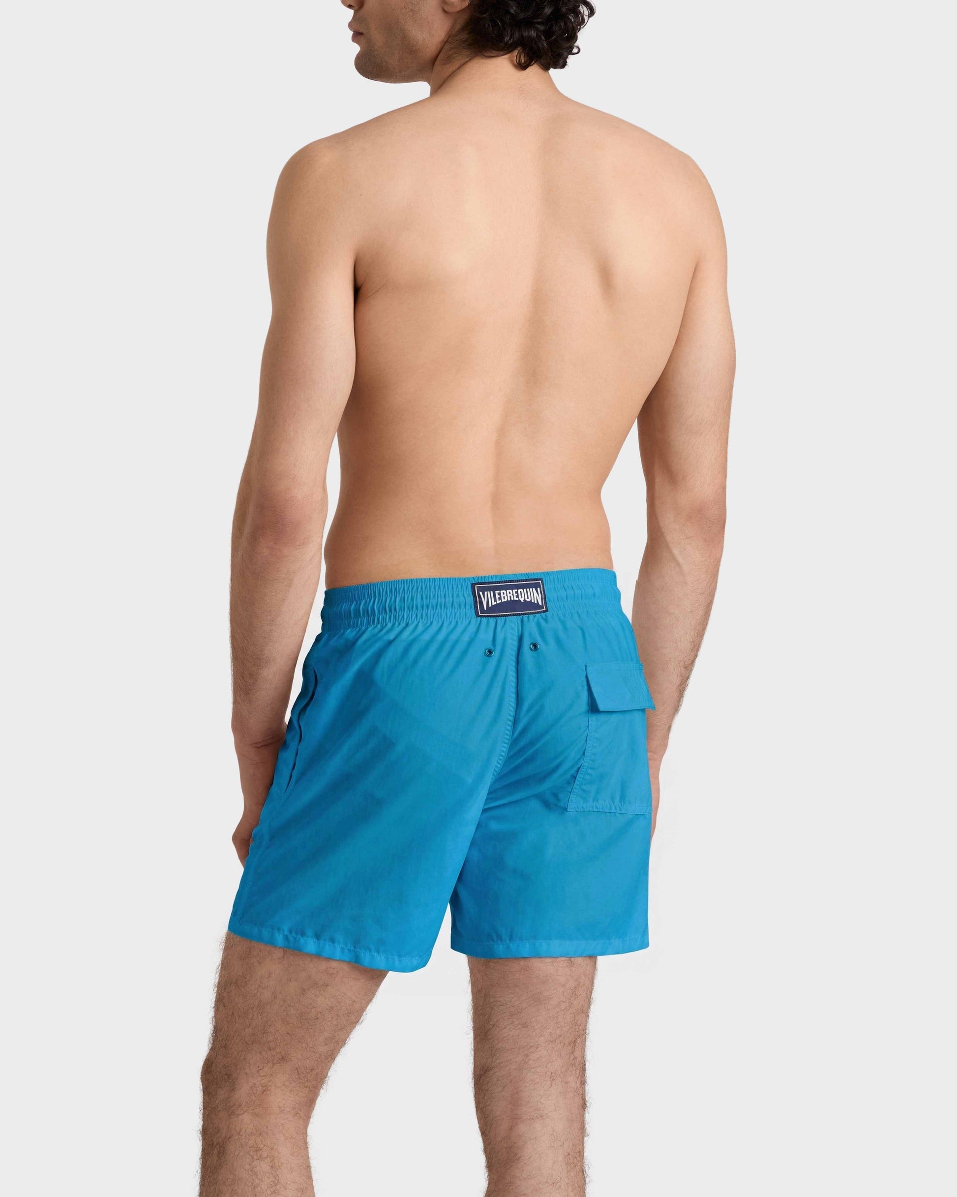 Vilebrequin Men Swim Shorts Solid - Blue Peacock