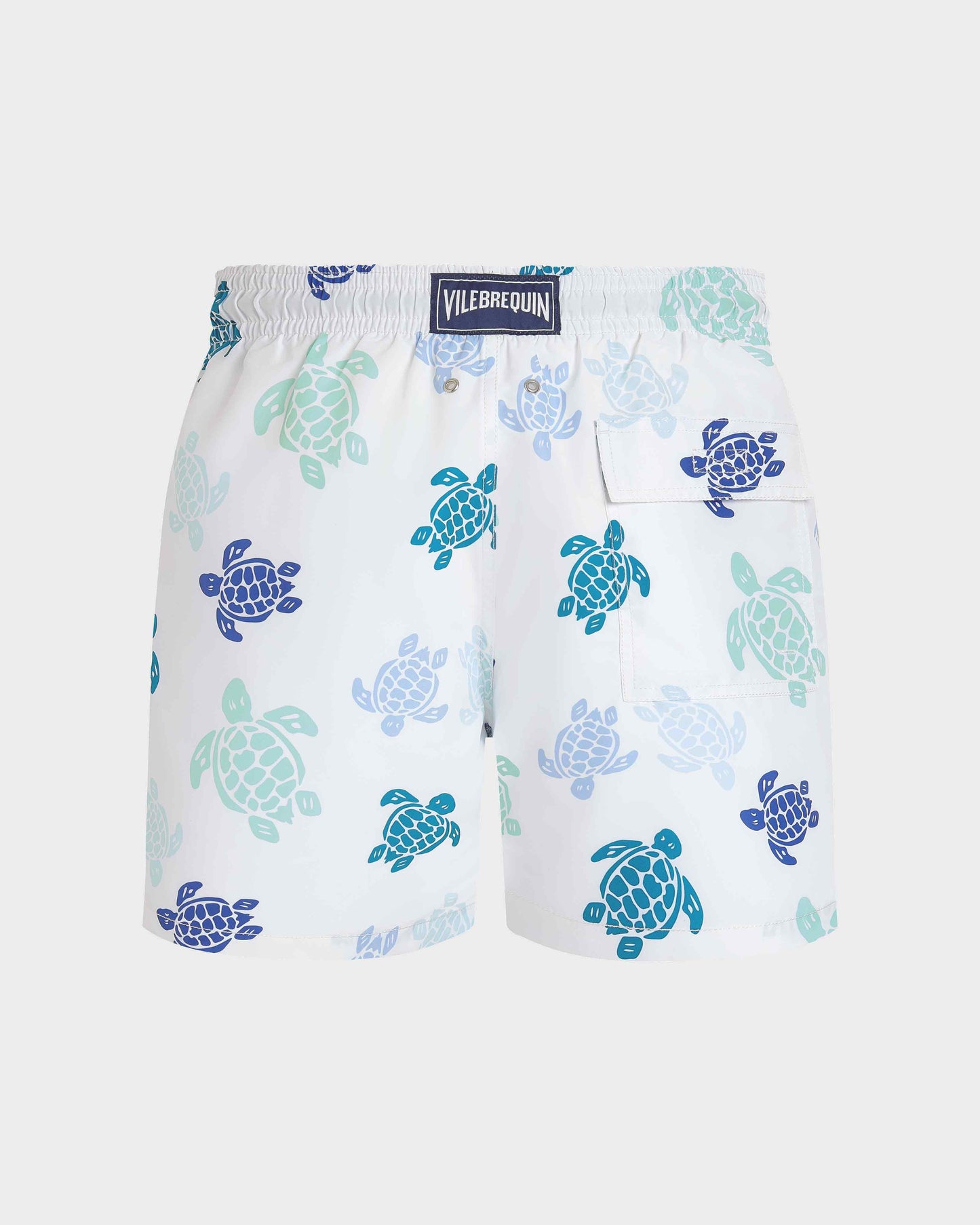 Vilebrequin Men Swim Trunks Tortues Multicolores - White