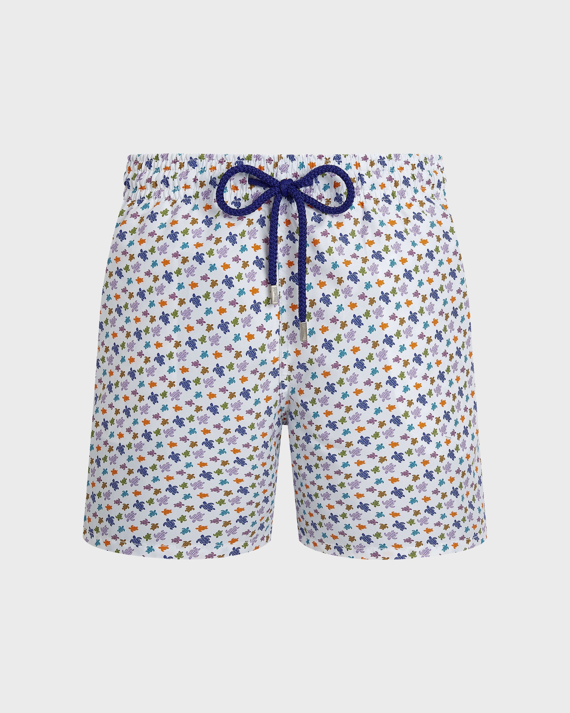 Vilebrequin Men Swim Trunks Micro Ronde des Tortues - White