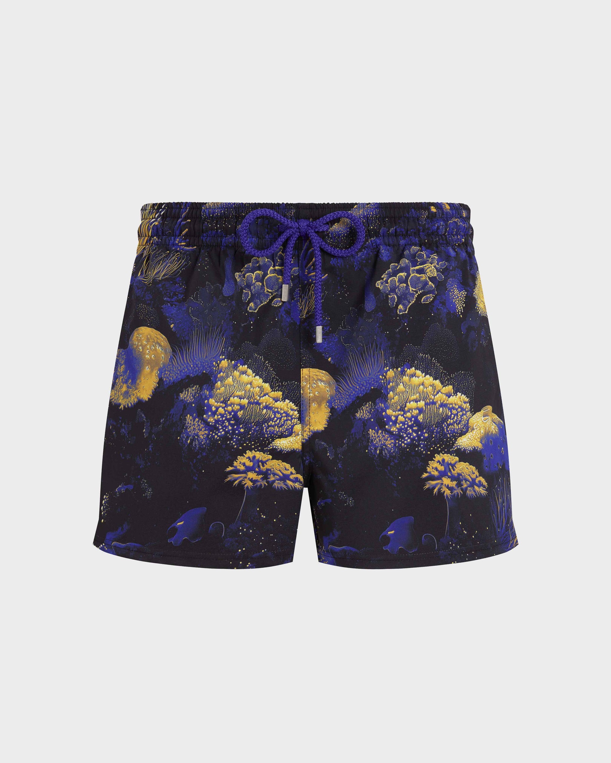 Vilebrequin Men Short Stretch Swim Trunks Coral Reef - Black