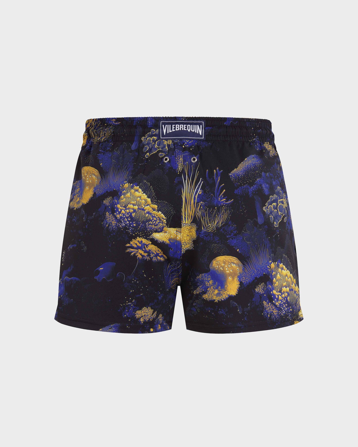 Vilebrequin Men Short Stretch Swim Trunks Coral Reef - Black