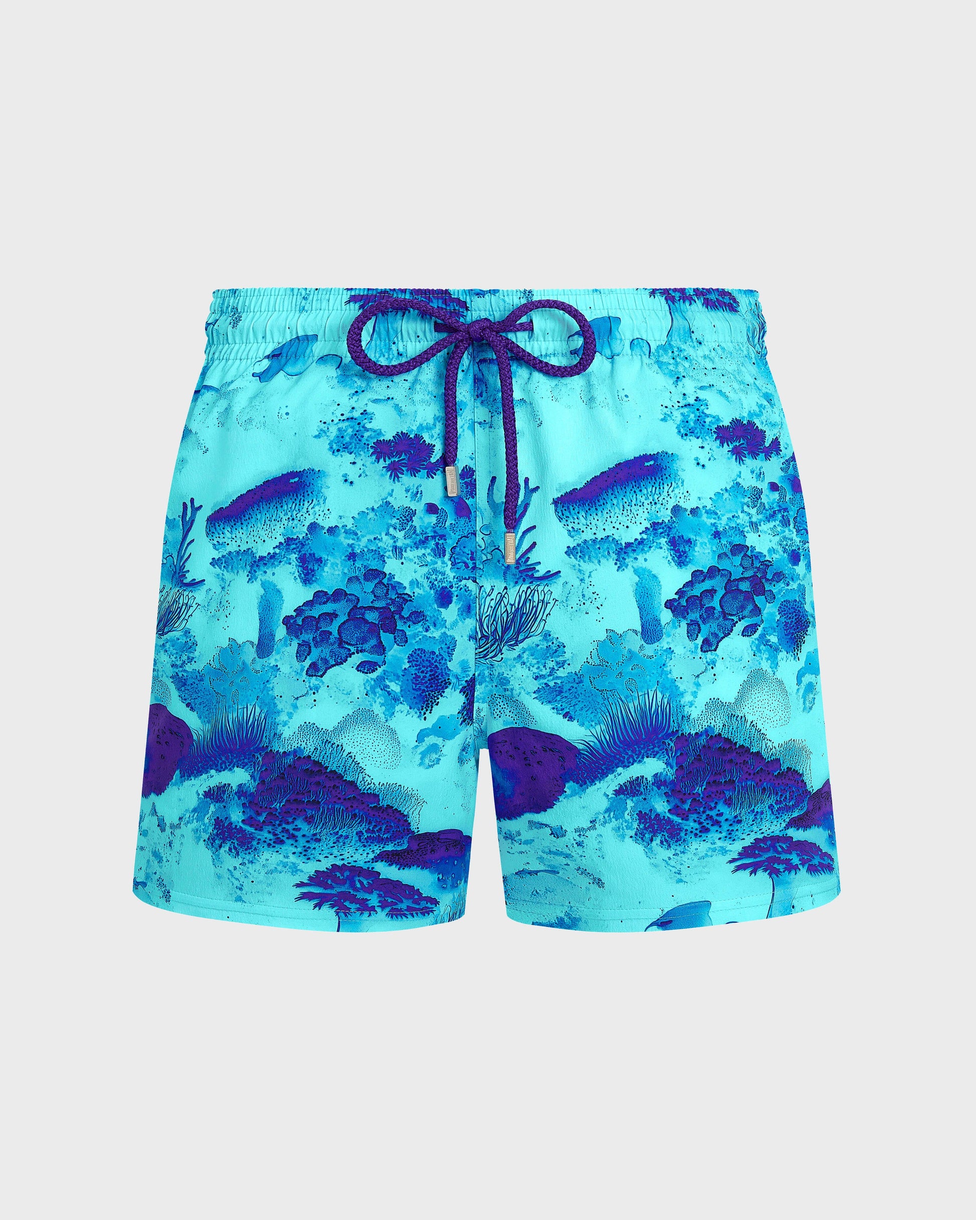 Vilebrequin Men Stretch Short Swim Trunks Coral Reef - Blue Oxygene