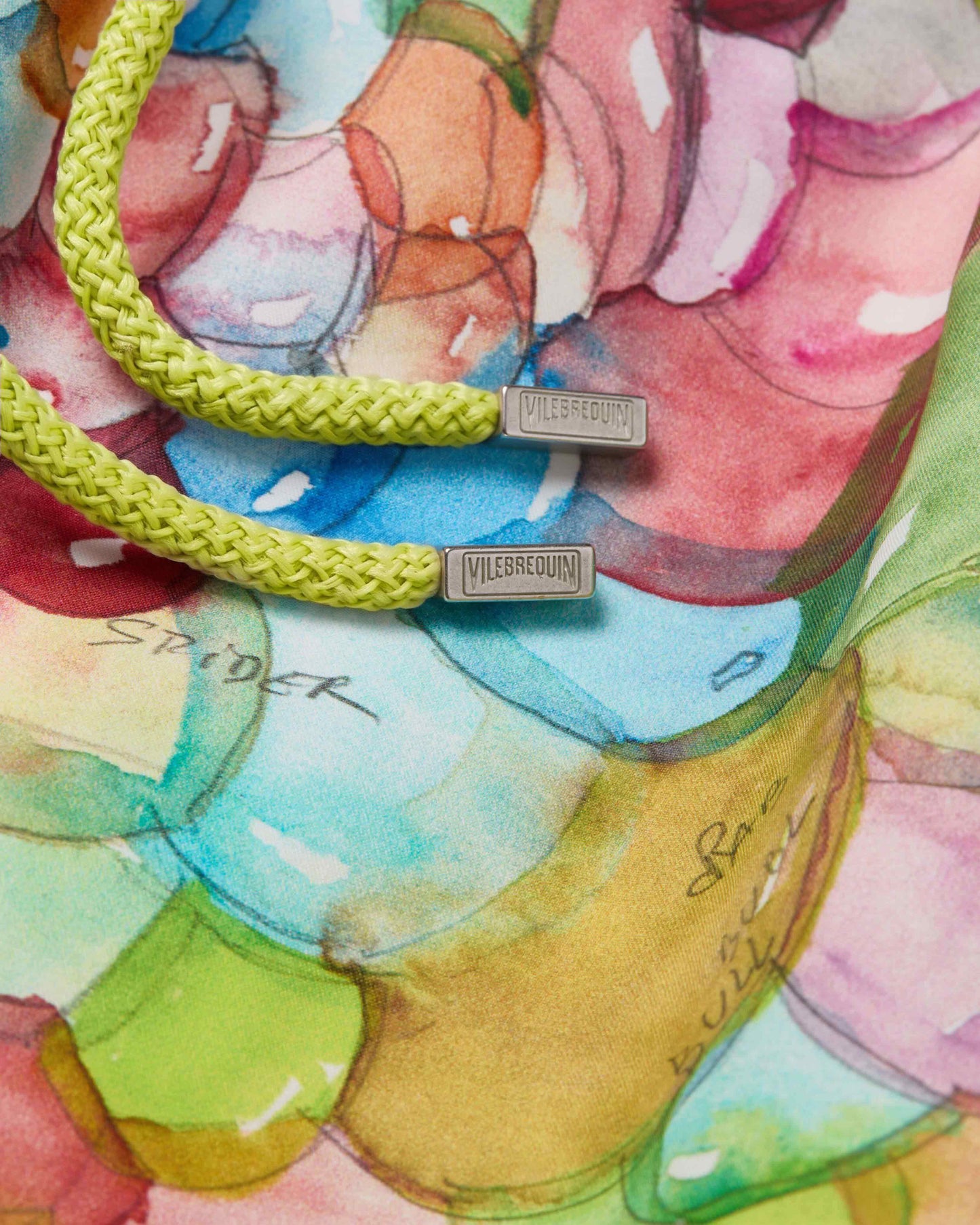 Vilebrequin Men Swim Trunks Multi Bubbles - VBQ x Fabrice Hyber - White Papier