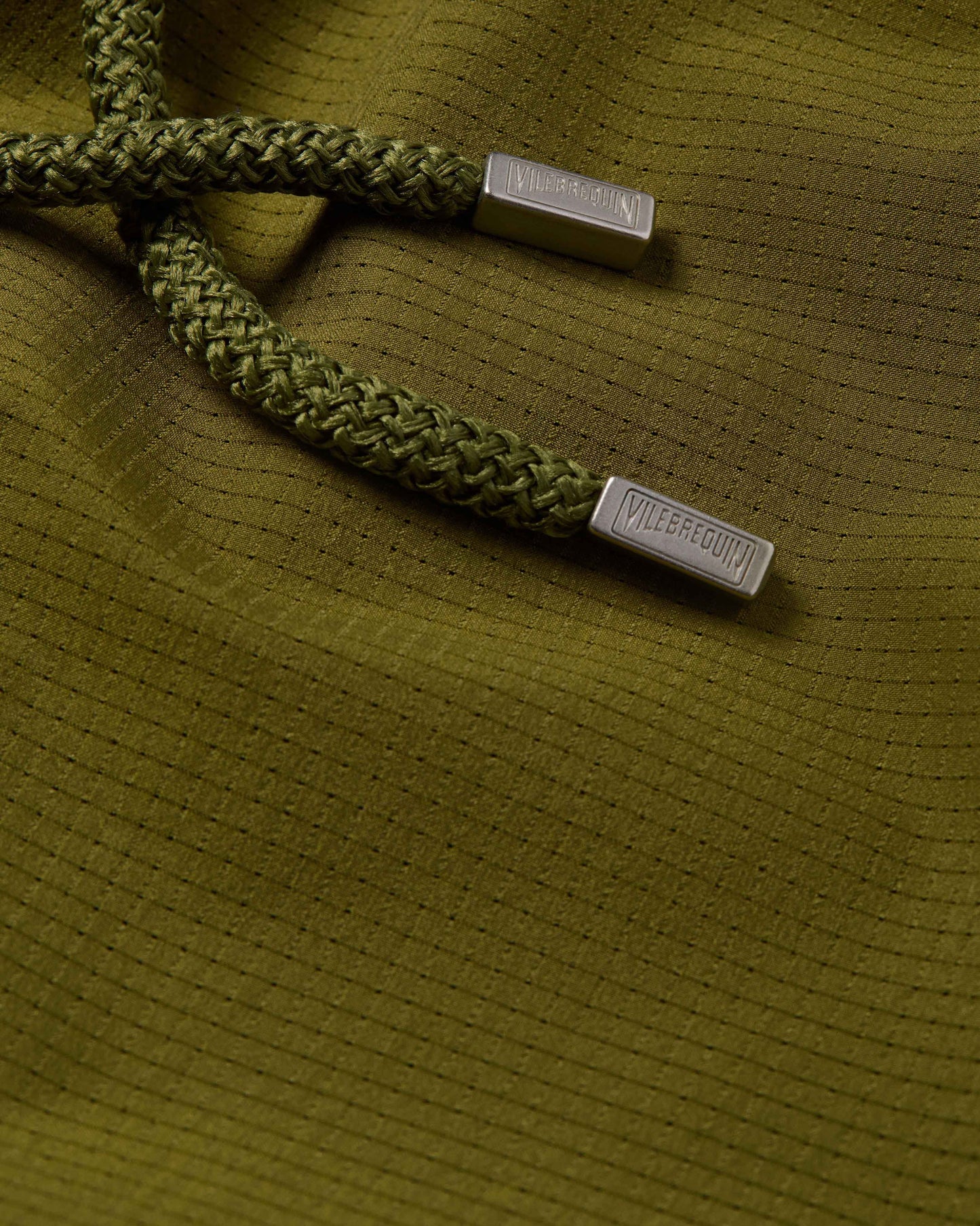 Vilebrequin Men Micro-Perforated Ultra-Light and Packable Swim Trunks Solid - Green Khaki