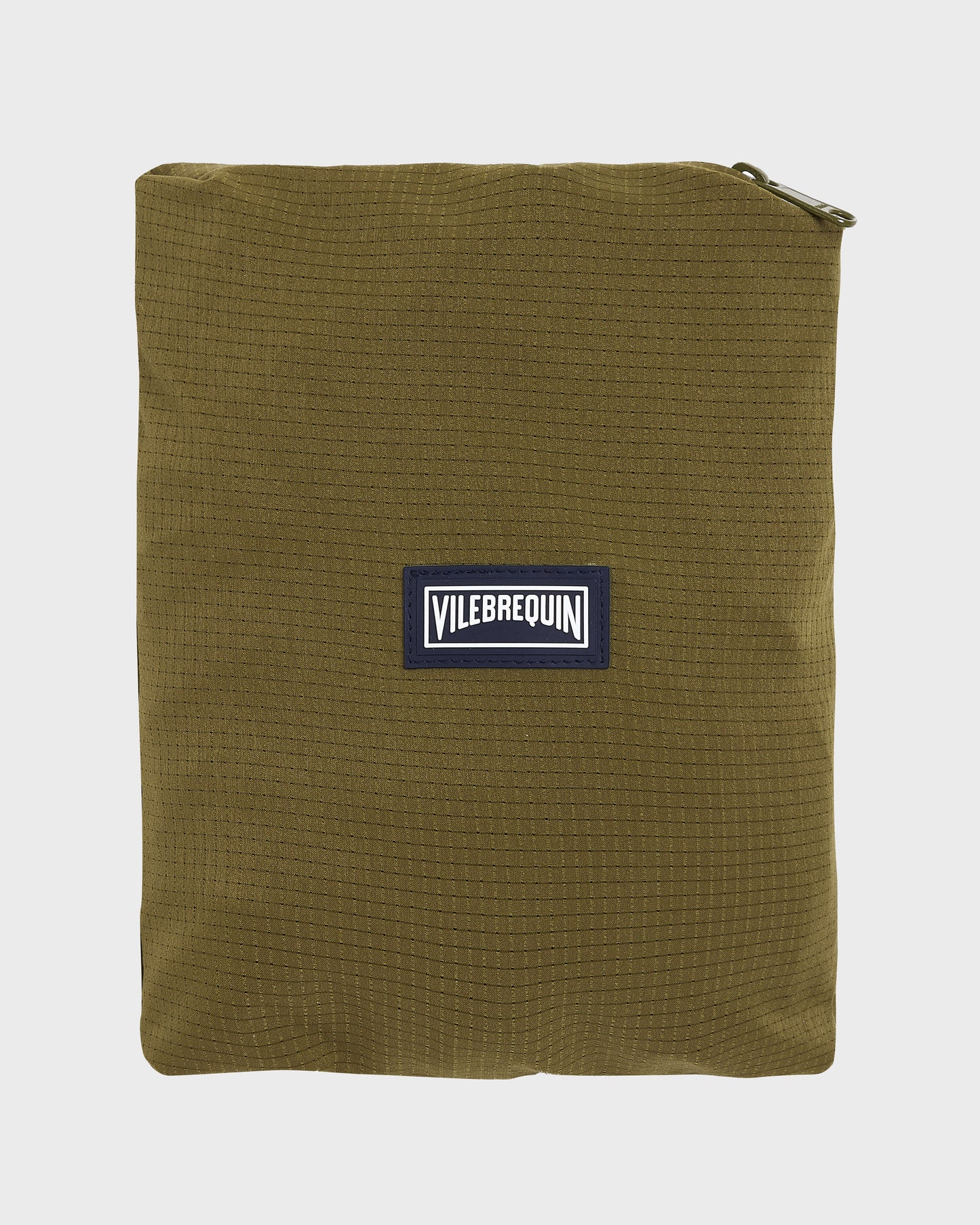 Vilebrequin Men Micro-Perforated Ultra-Light and Packable Swim Trunks Solid - Green Khaki