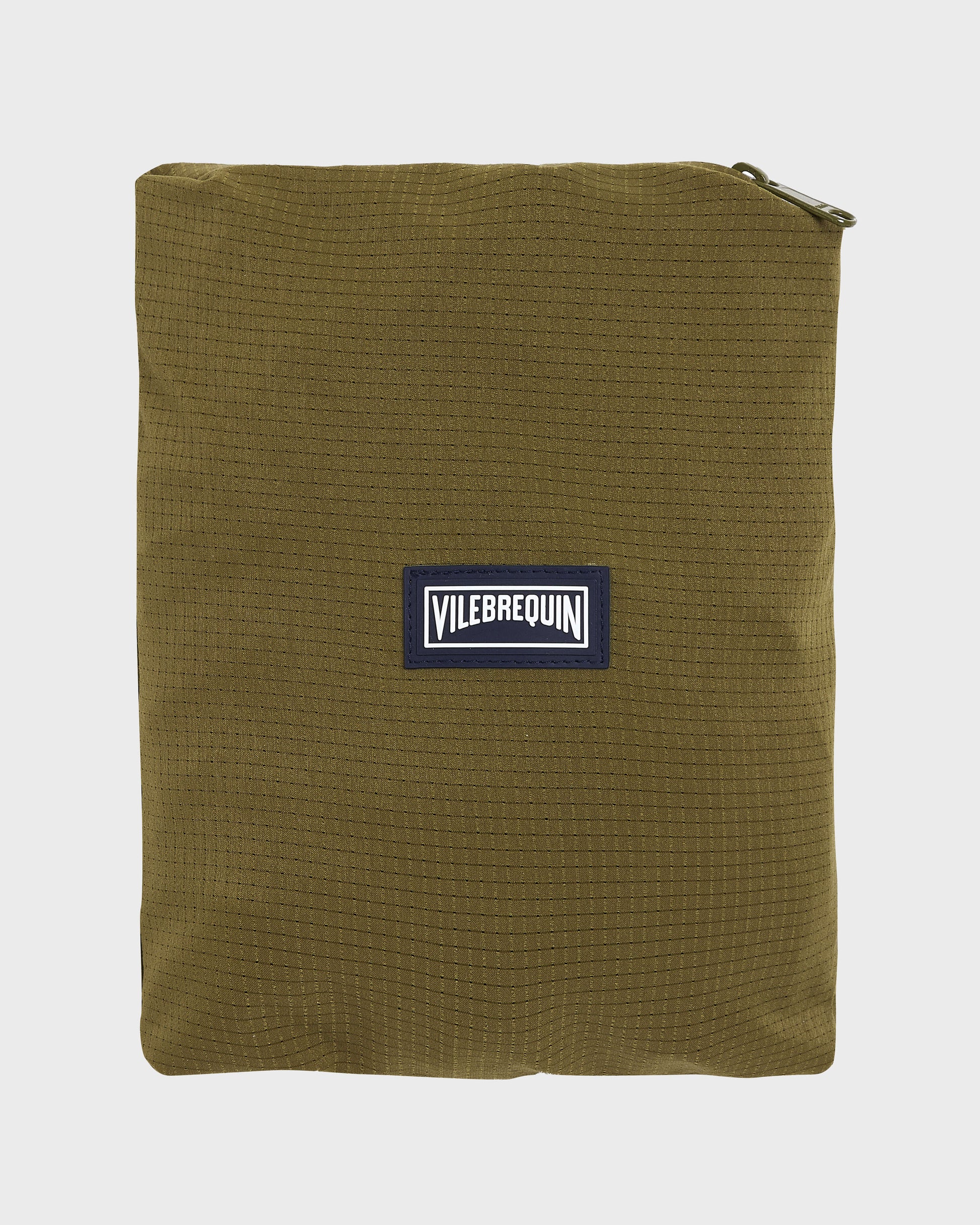 Vilebrequin Men Micro-Perforated Ultra-Light and Packable Swim Trunks Solid - Green Khaki
