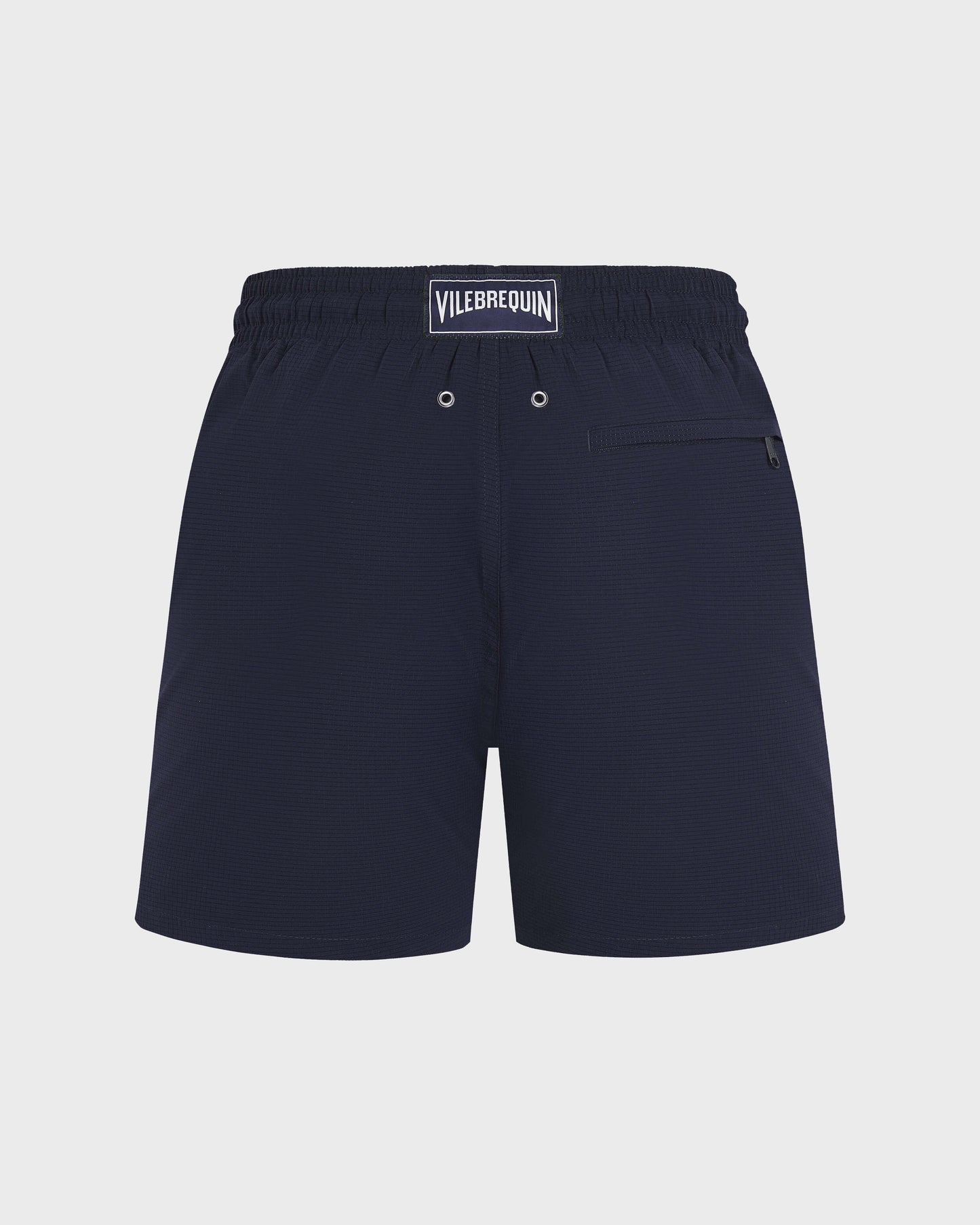 Vilebrequin Men Micro-Perforated Ultra-Light and Packable Swim Trunks Solid - Blue Navy