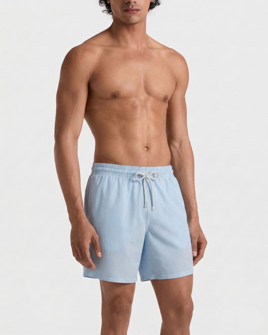 Vilebrequin Men Ultrafine Wool Swim Shorts Micro Rayures Tailoring