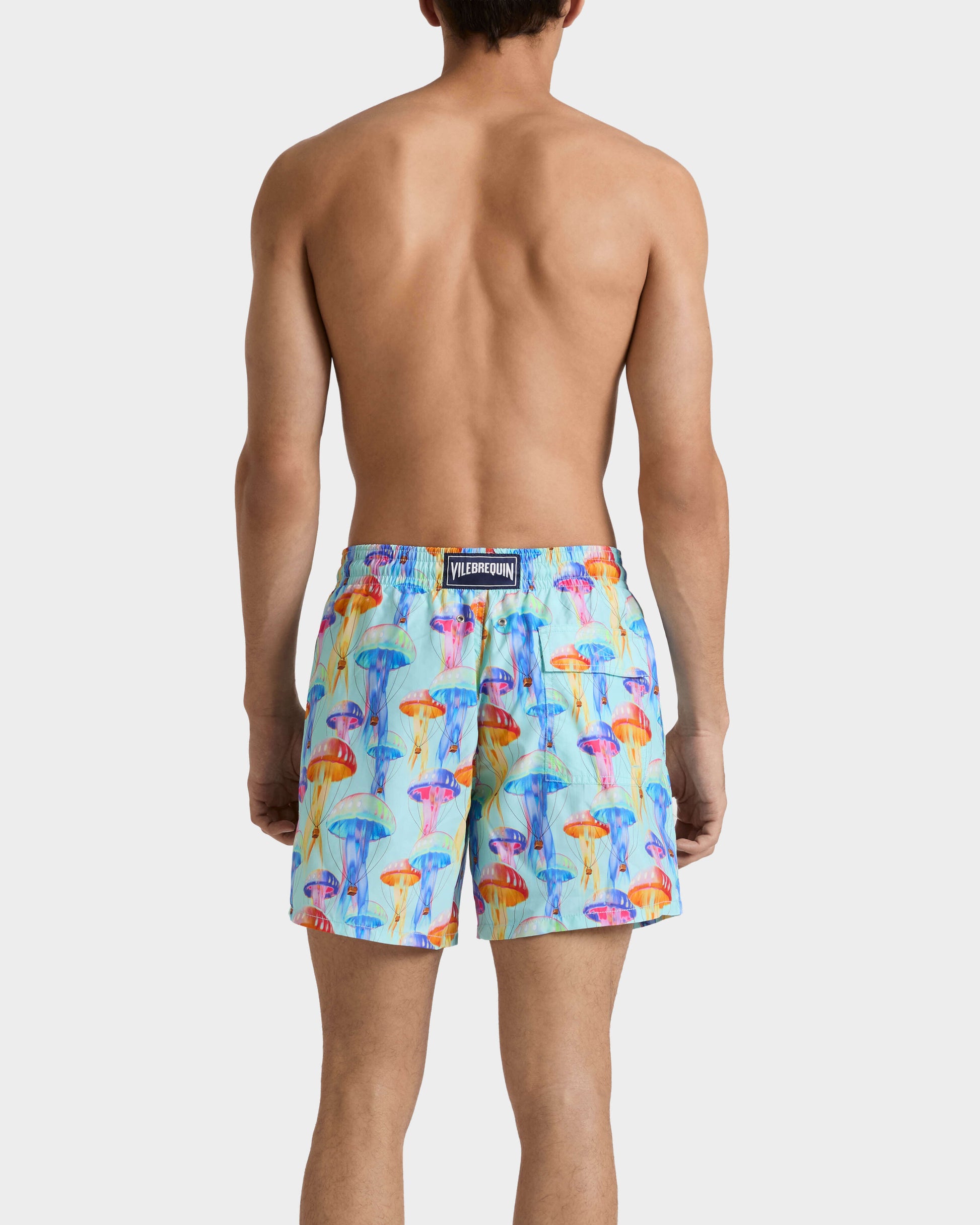 Vilebrequin Men Swim Trunks Medusair - Blue Oxygene