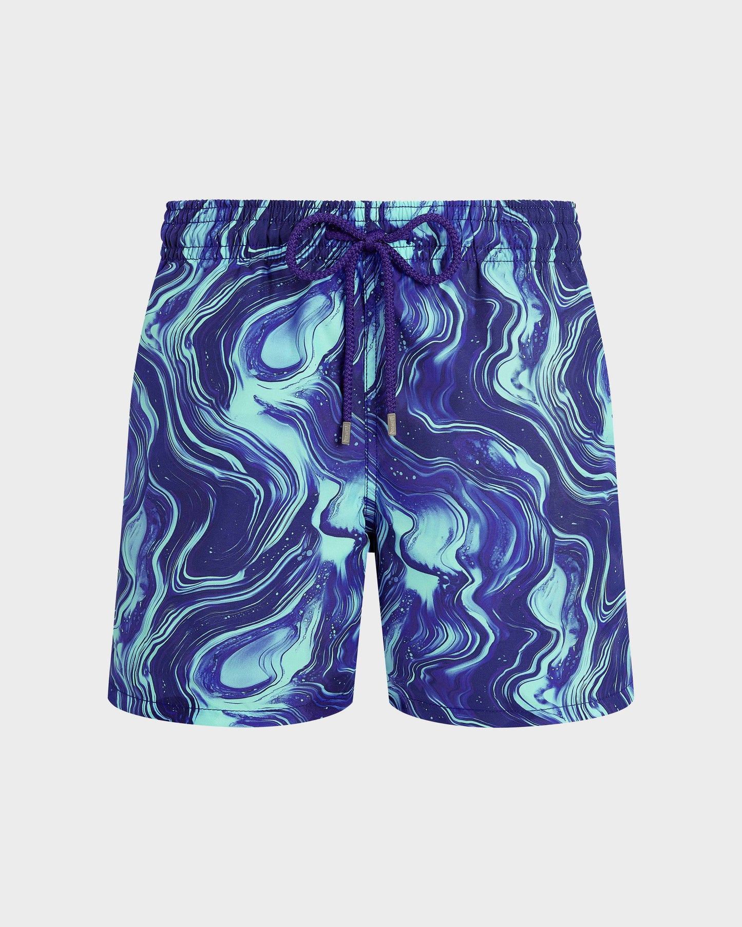 Vilebrequin Men Swim Trunks Marble - Blue Versailles
