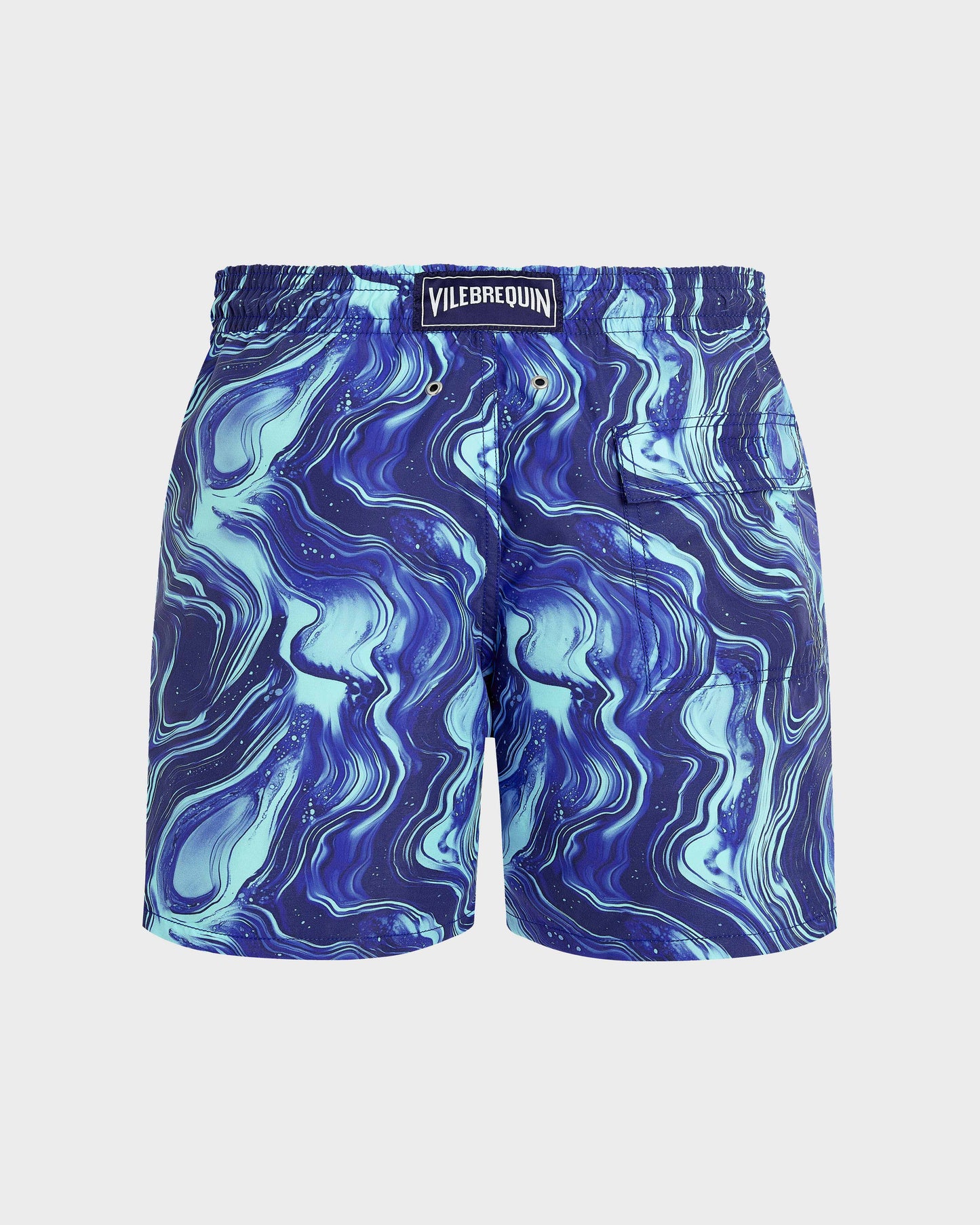 Vilebrequin Men Swim Trunks Marble - Blue Versailles