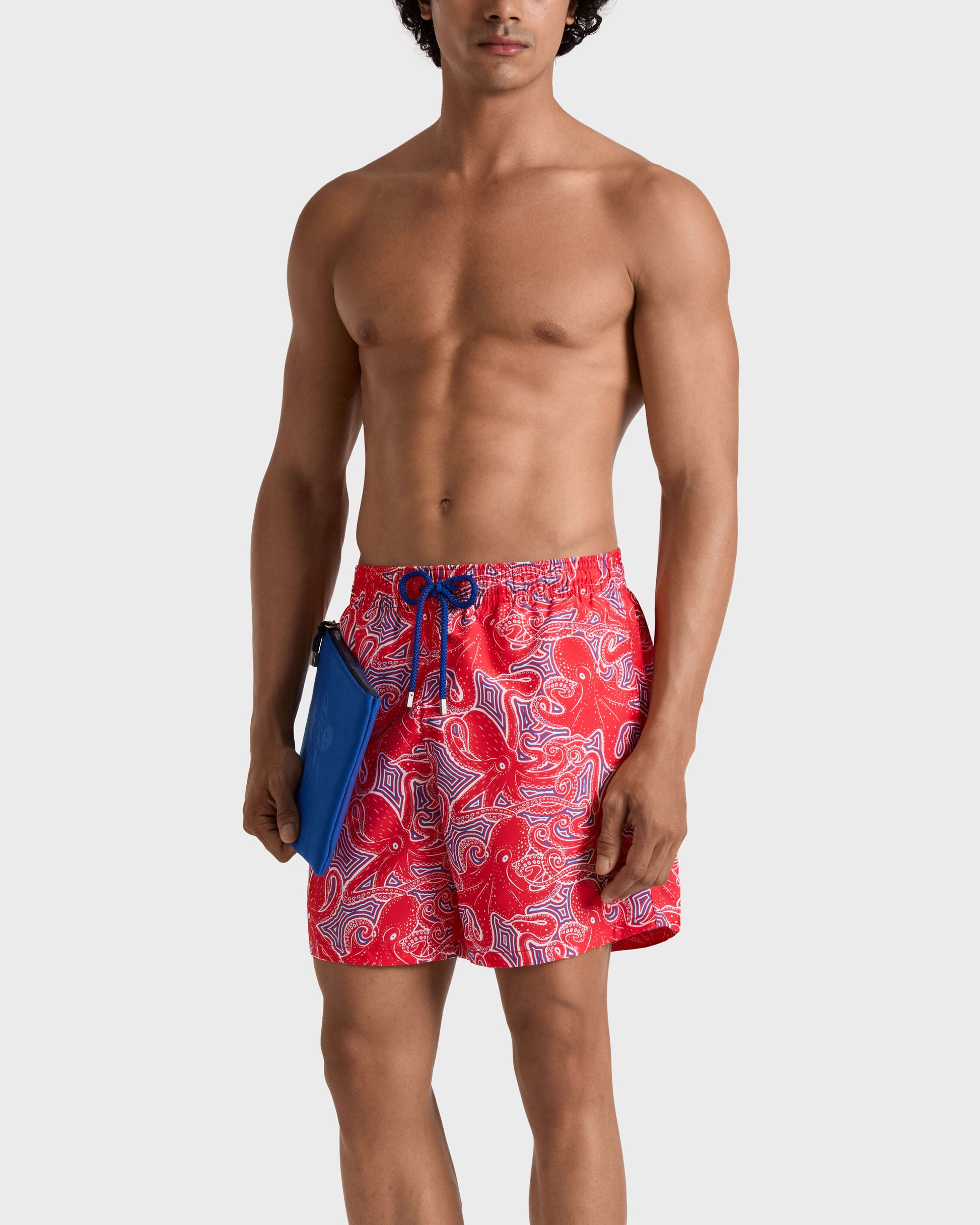 Vilebrequin Men Swim Trunks Hypnoctopus - Poppy red