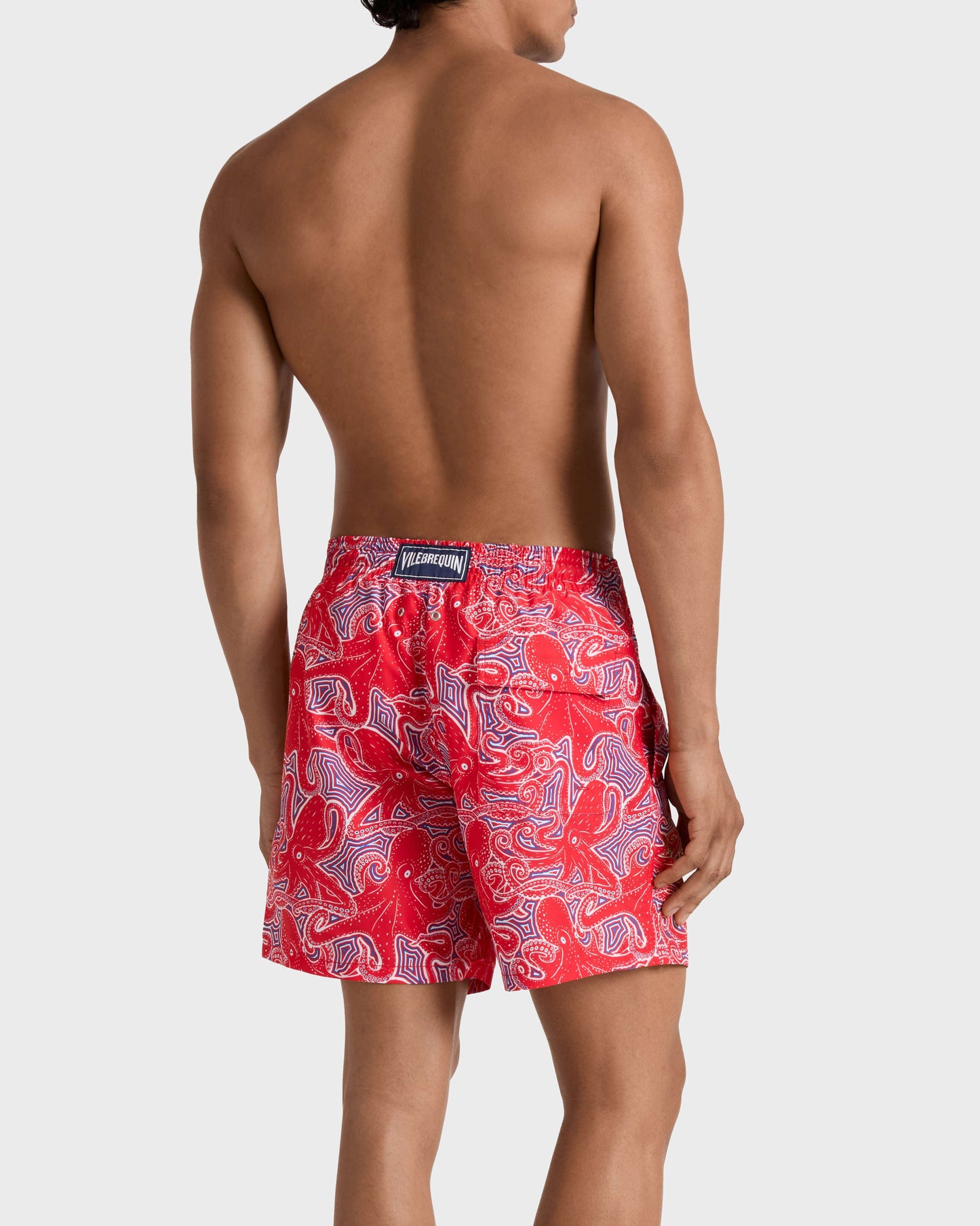 Vilebrequin Men Swim Trunks Hypnoctopus - Poppy red