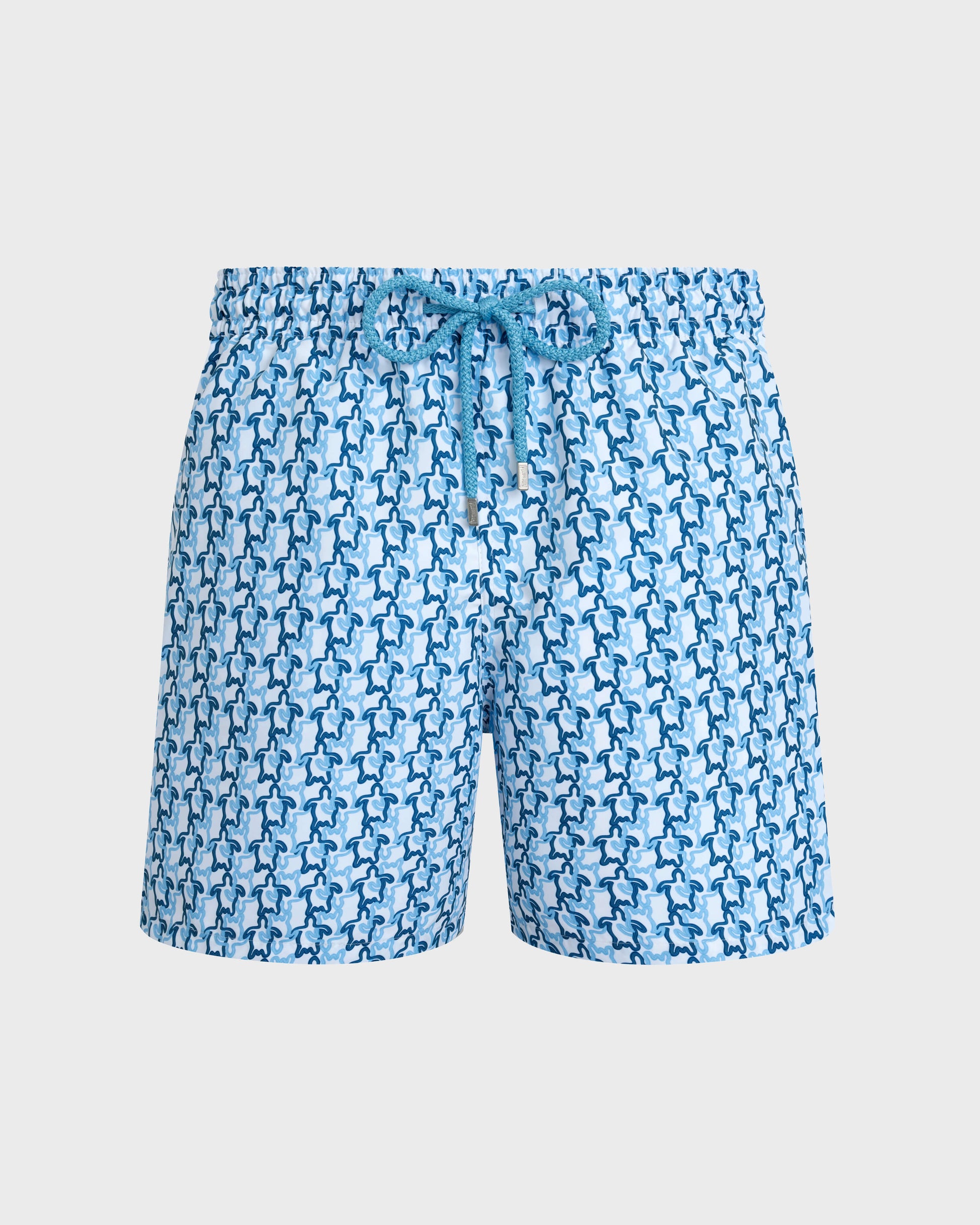 Vilebrequin Men Swim Shorts Turtles Net - White