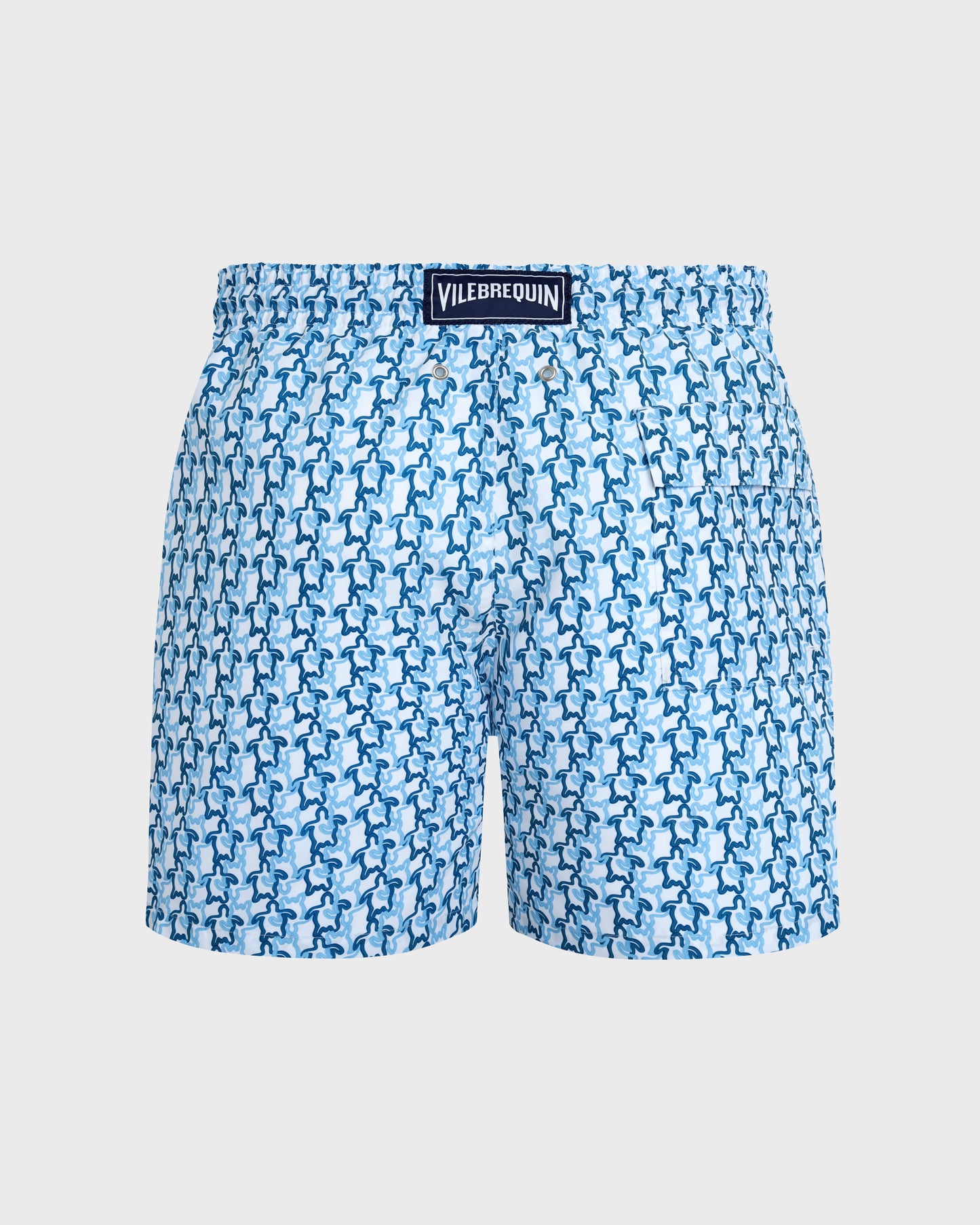 Vilebrequin Men Swim Shorts Turtles Net - White