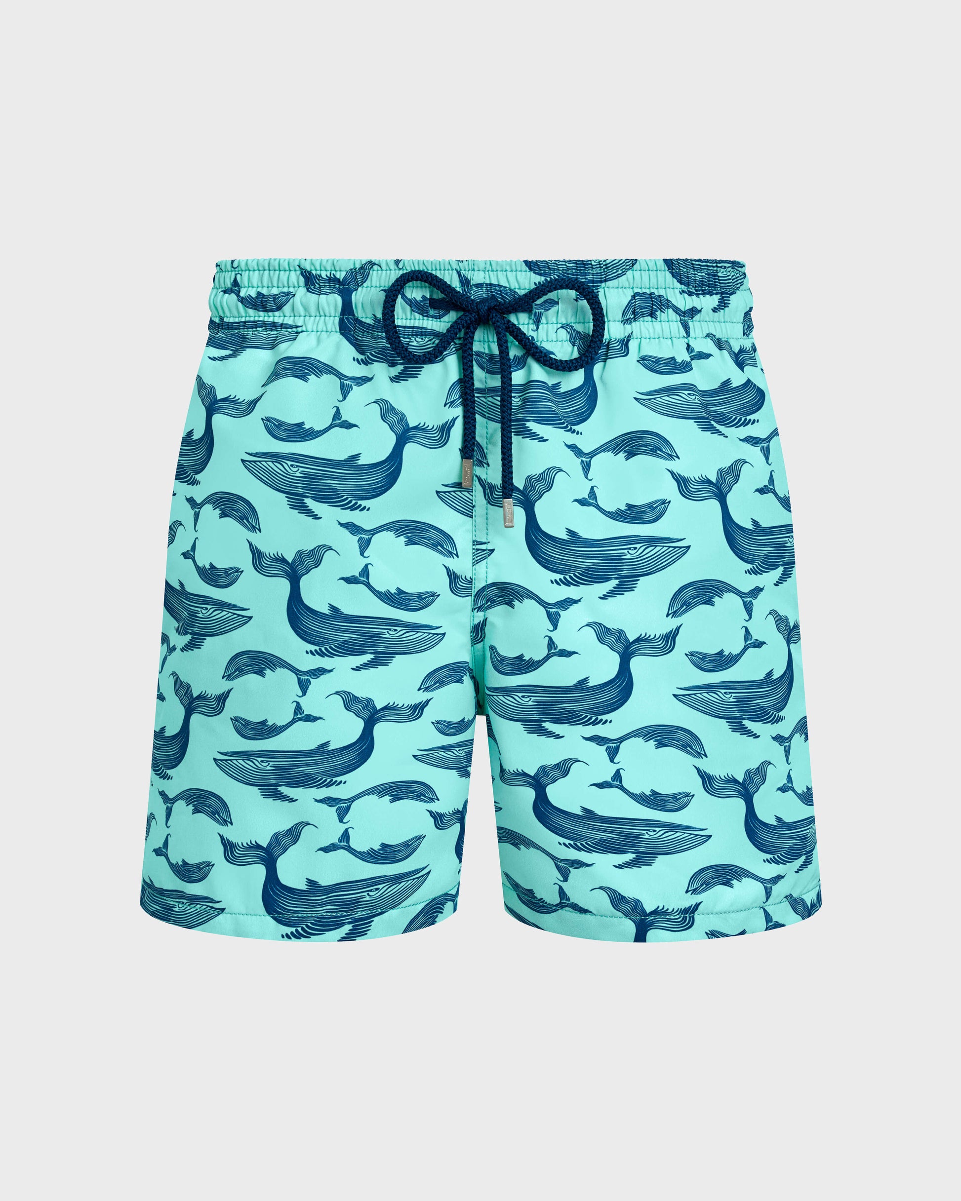 Vilebrequin Men Swim Shorts Whales - Blue note