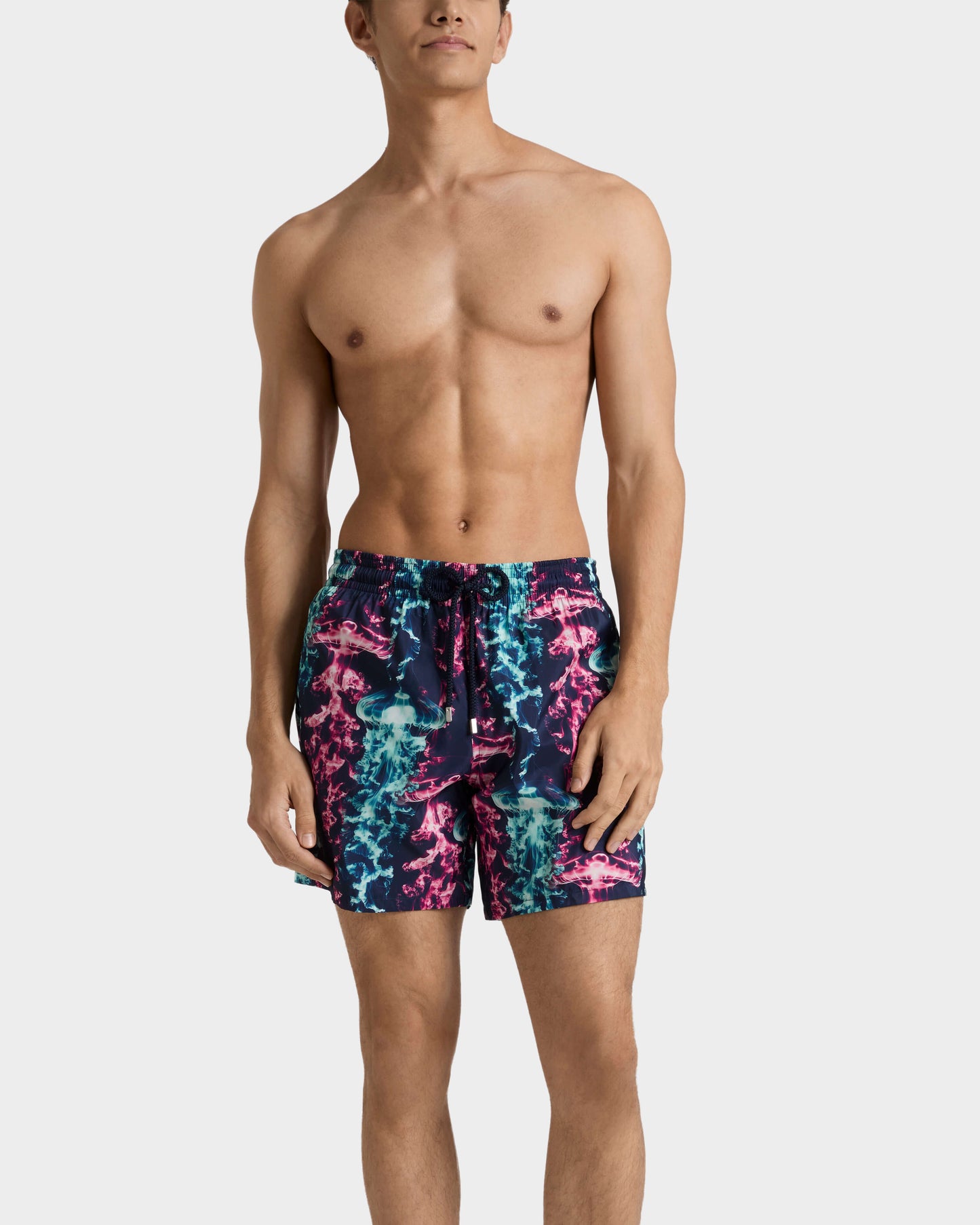 Vilebrequin Men Ultra-light and packable Swim Trunks X-Ray Medusa - Blue Navy
