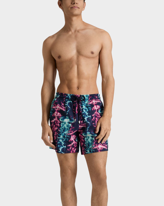 Vilebrequin Men Ultra-light and packable Swim Trunks X-Ray Medusa - Blue Navy