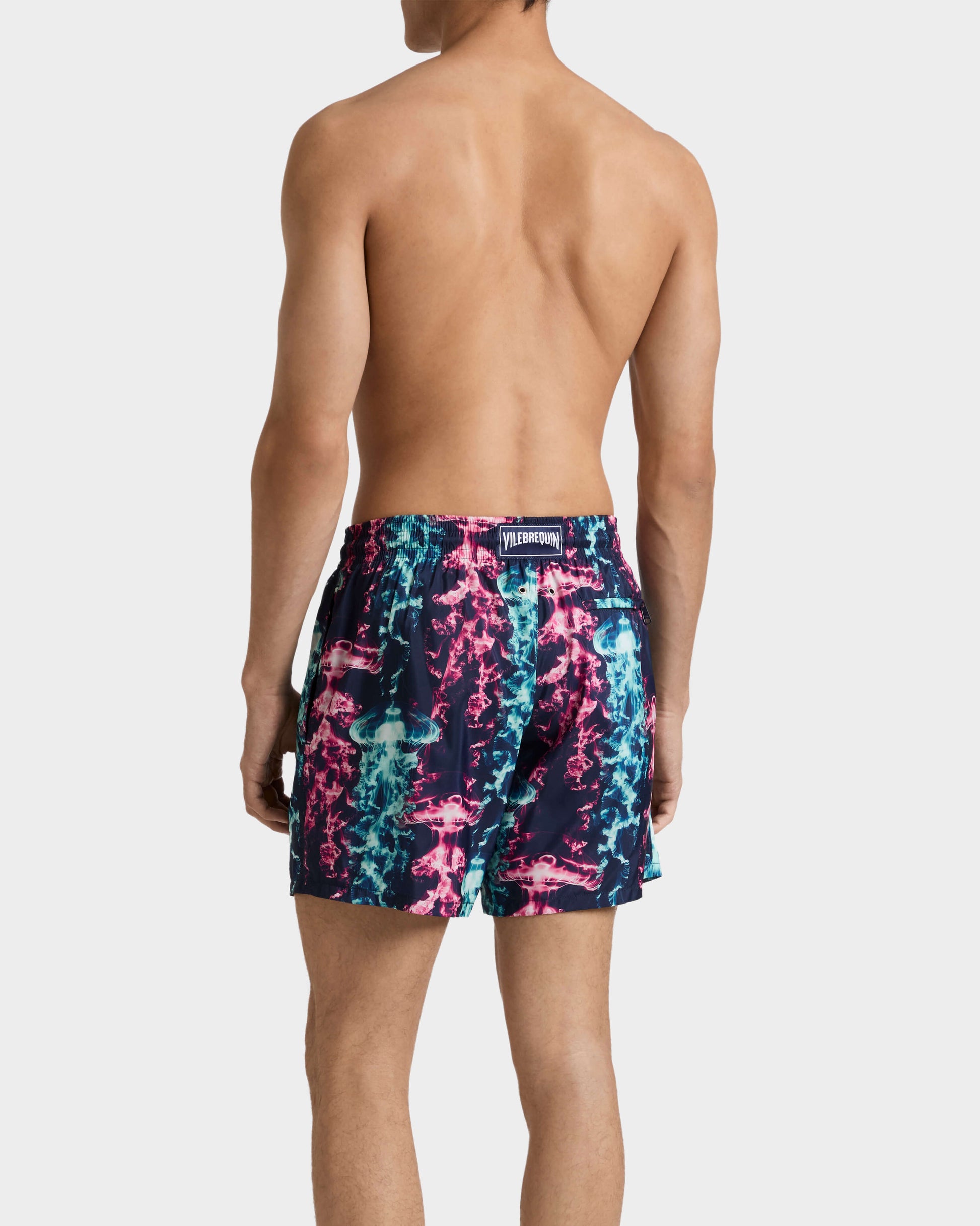Vilebrequin Men Ultra-light and packable Swim Trunks X-Ray Medusa - Blue Navy