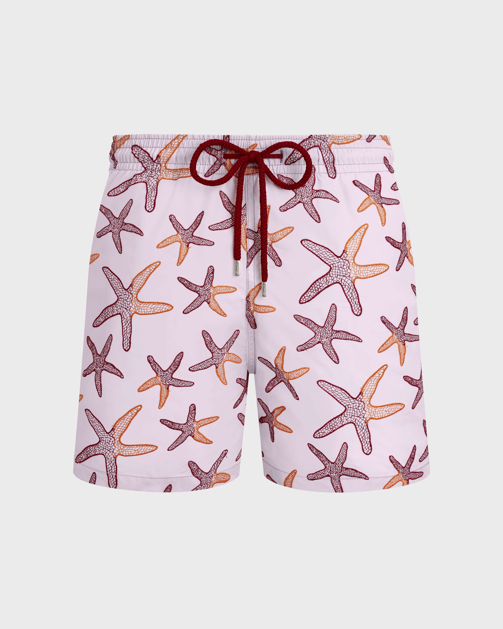 Vilebrequin Men Swim shorts Embroidered Starfish - Petale / pink