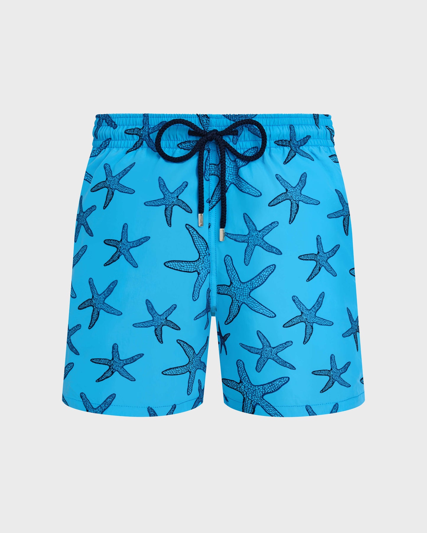 Vilebrequin Men Swim shorts Embroidered Starfish - Blue topaz