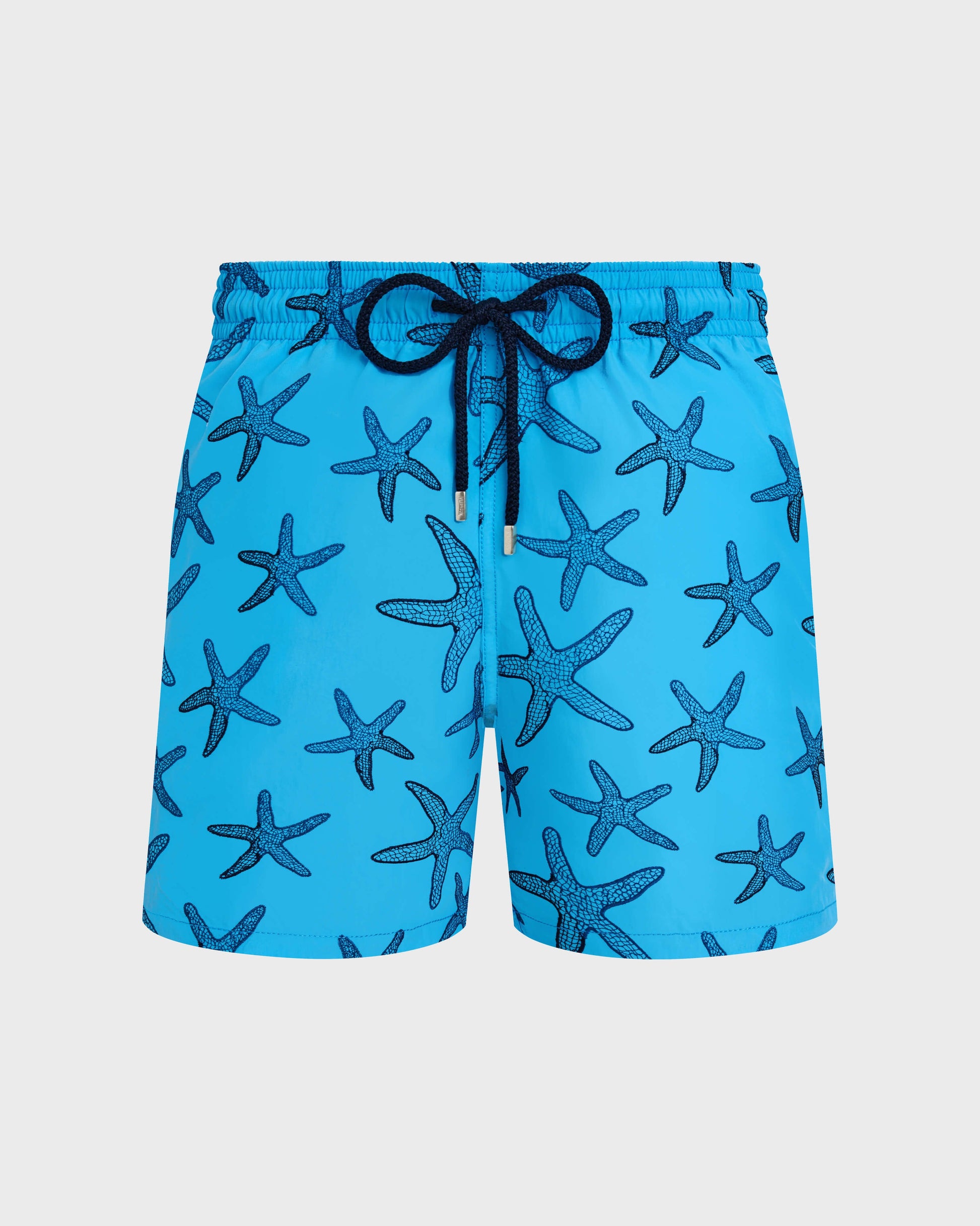 Vilebrequin Men Swim shorts Embroidered Starfish - Blue topaz