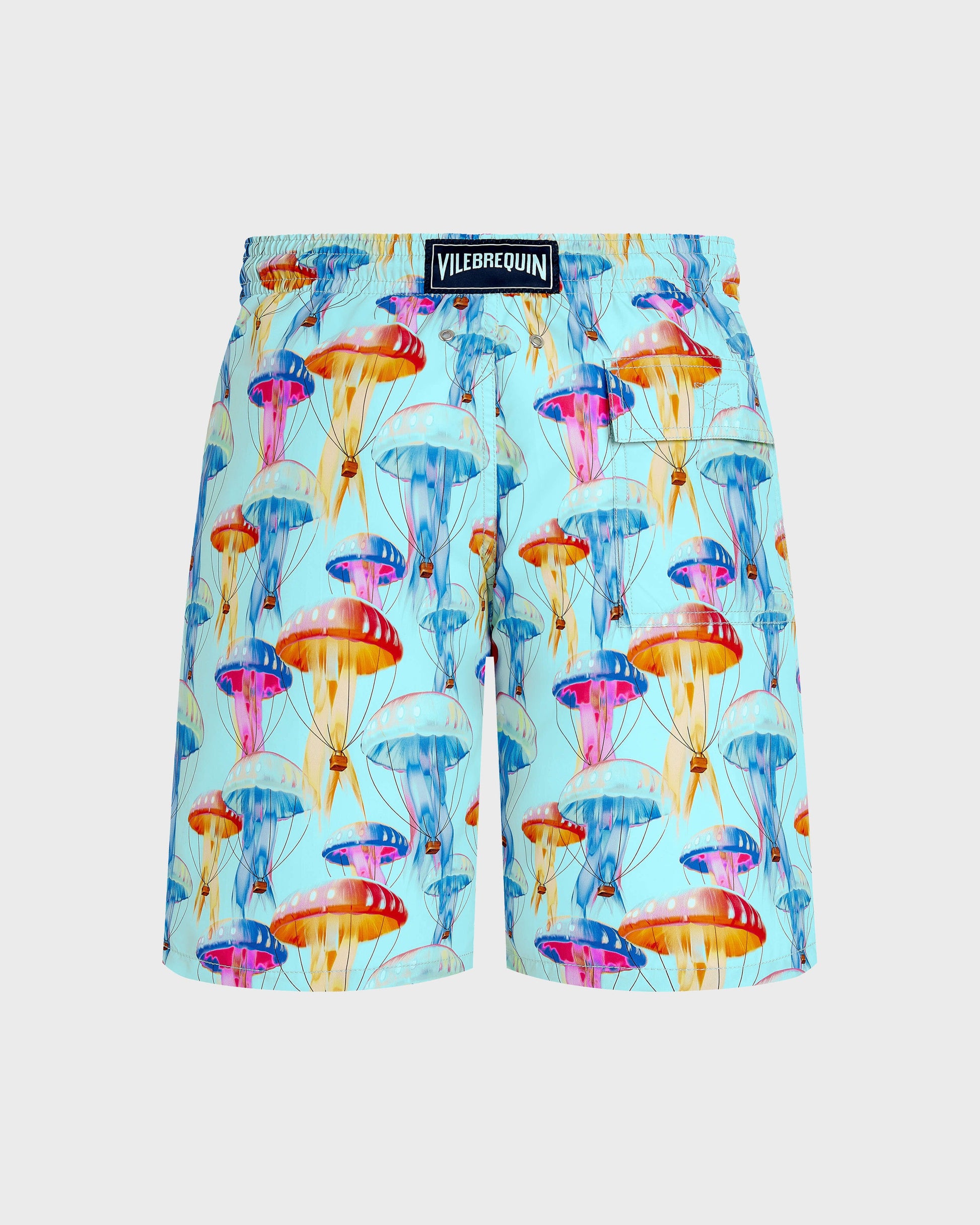 Vilebrequin Men Long Swim Trunks Medusair - Blue Oxygene