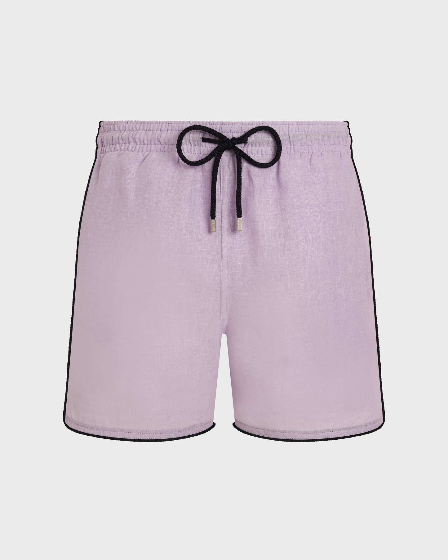 Vilebrequin Men Linen Swim Trunks Solid - Purple Kunzite