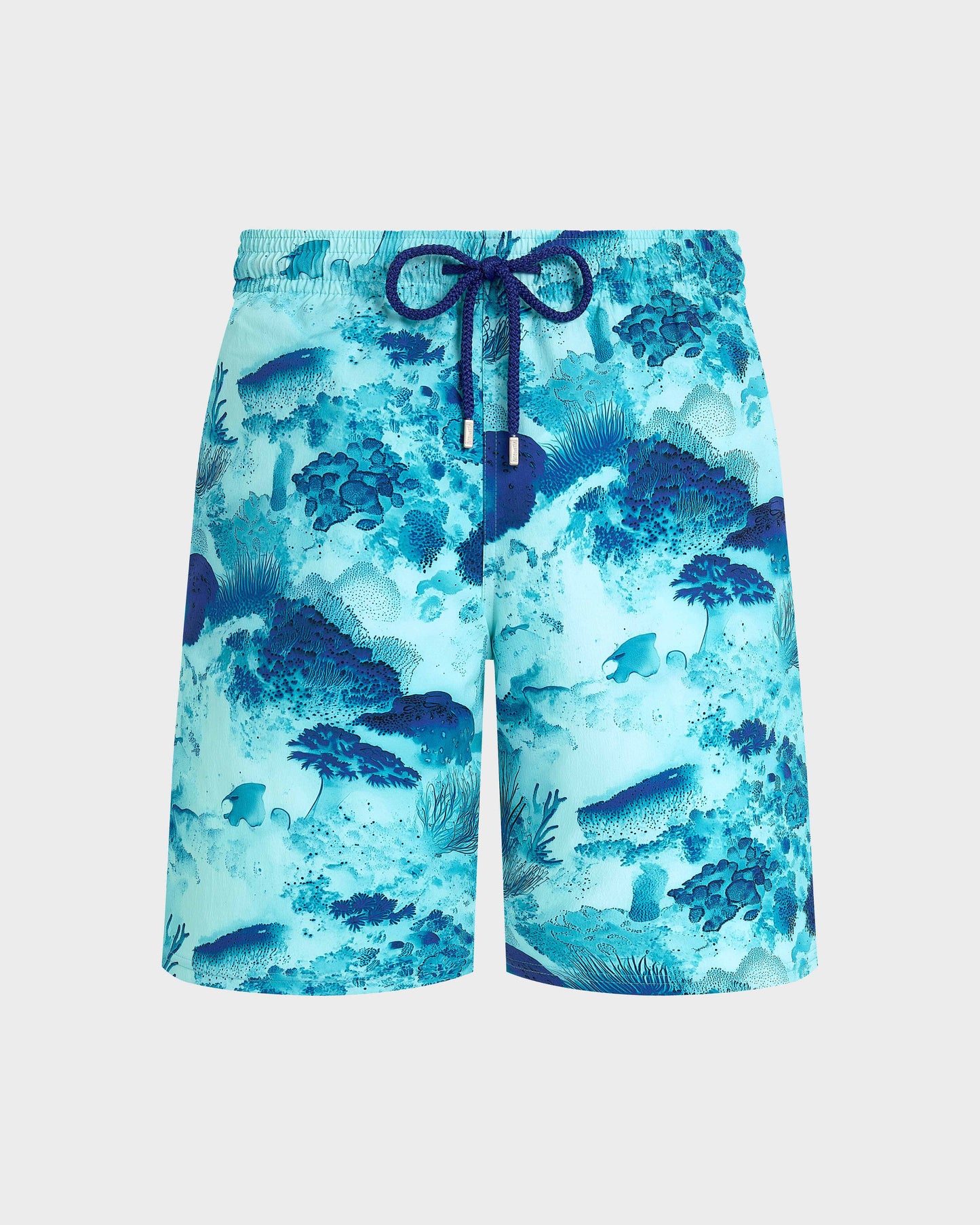 Vilebrequin Men Long Stretch Swim Trunks Coral Reef - Blue Oxygene