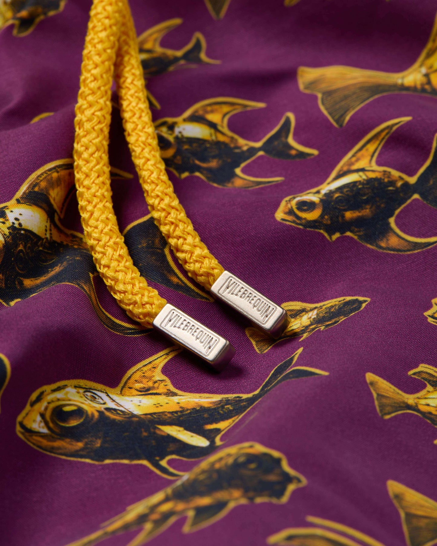 Vilebrequin Men Swim Trunks Meca Fish - Purple Kerala